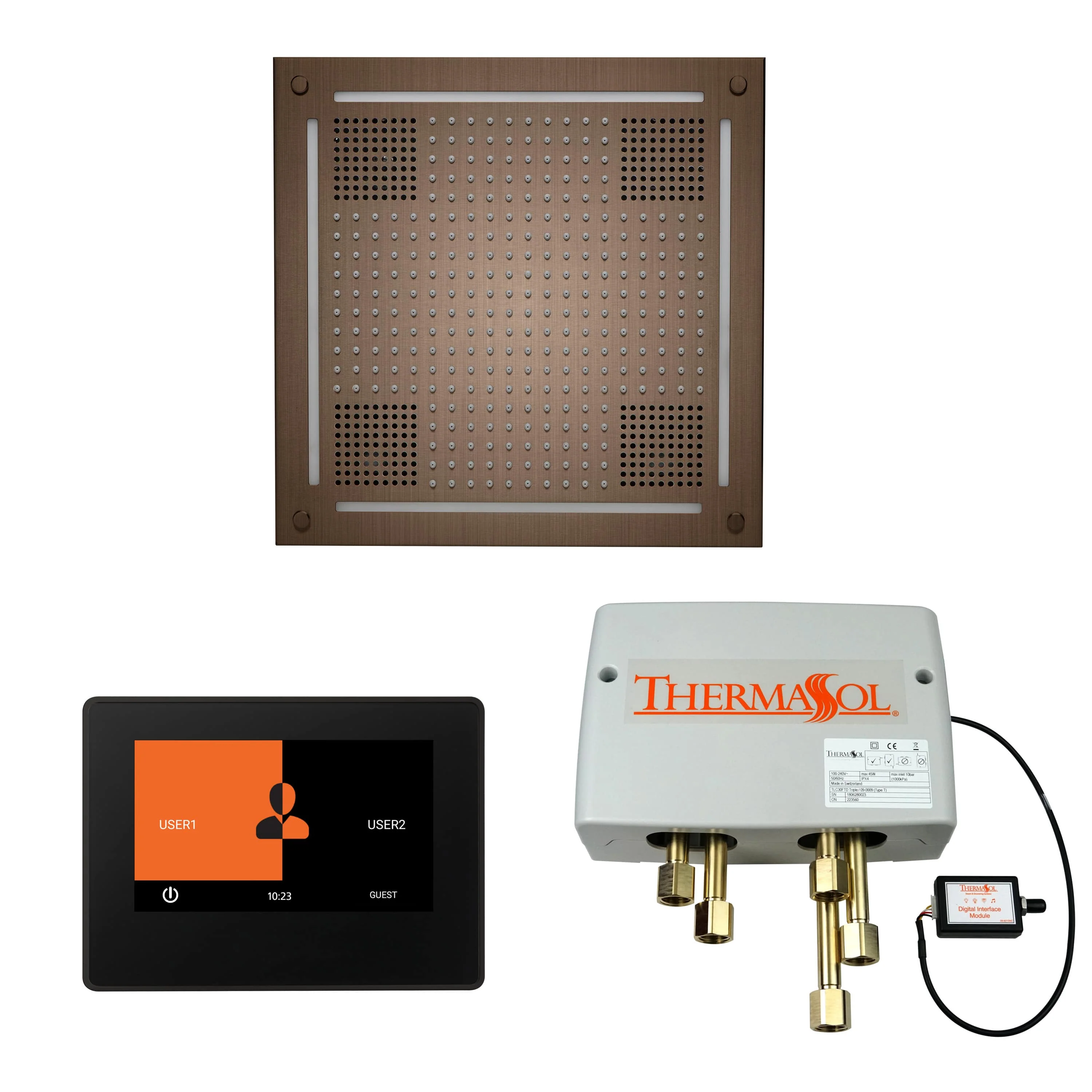 ThermaSol The Wellness Hydrovive Shower Package with 7" ThermaTouch Square - Image 5