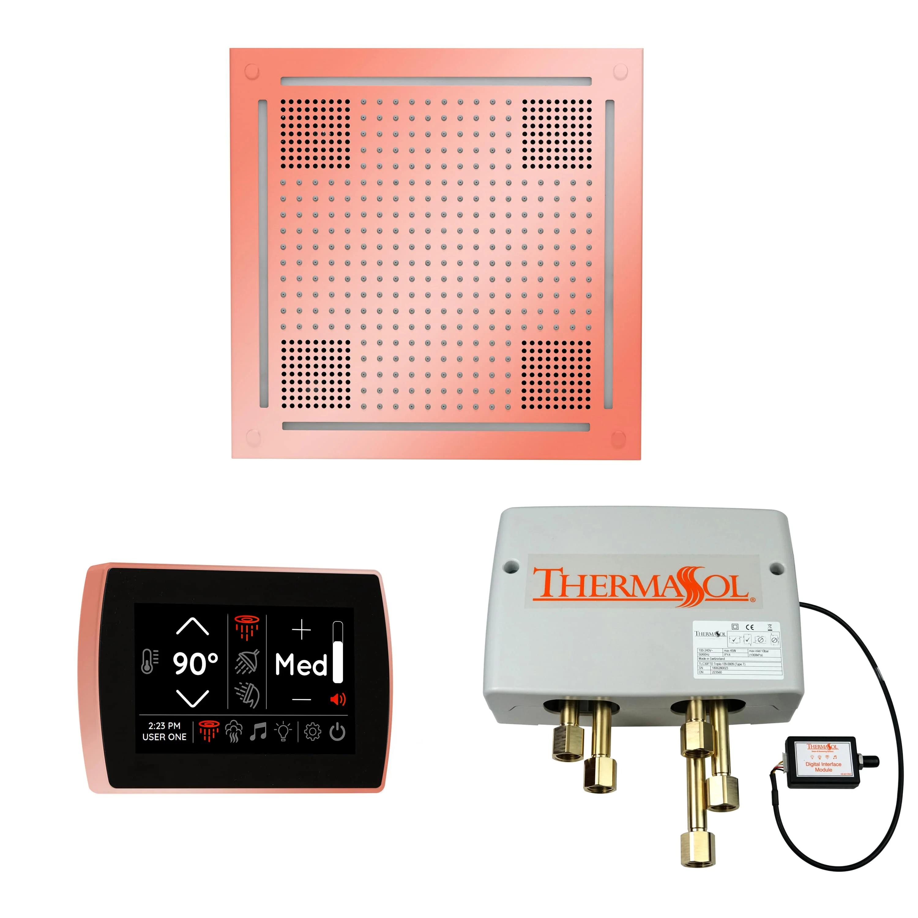 ThermaSol The Wellness Hydrovive Shower Package with SignaTouch Square - Image 10