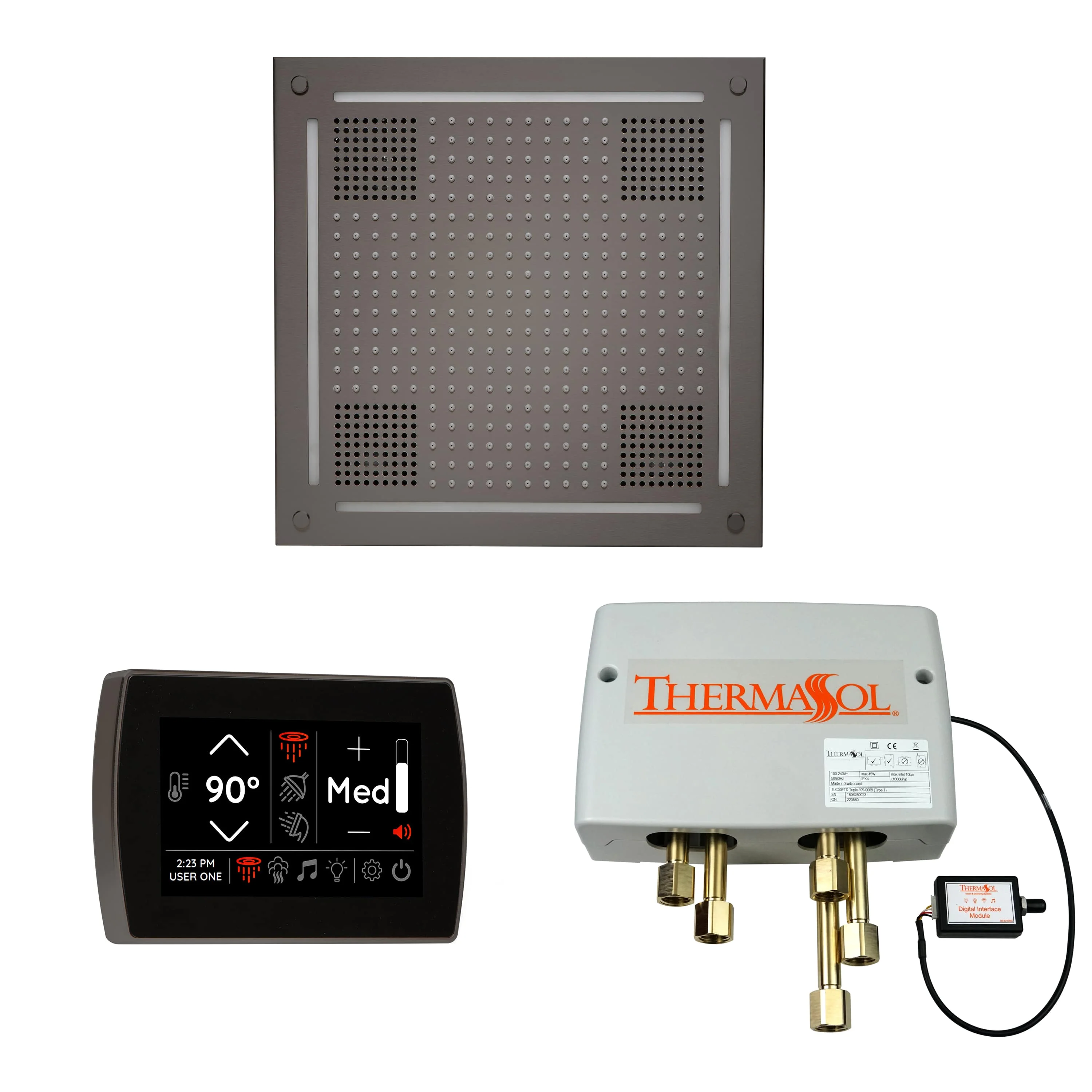 ThermaSol The Wellness Hydrovive Shower Package with SignaTouch Square - Image 11