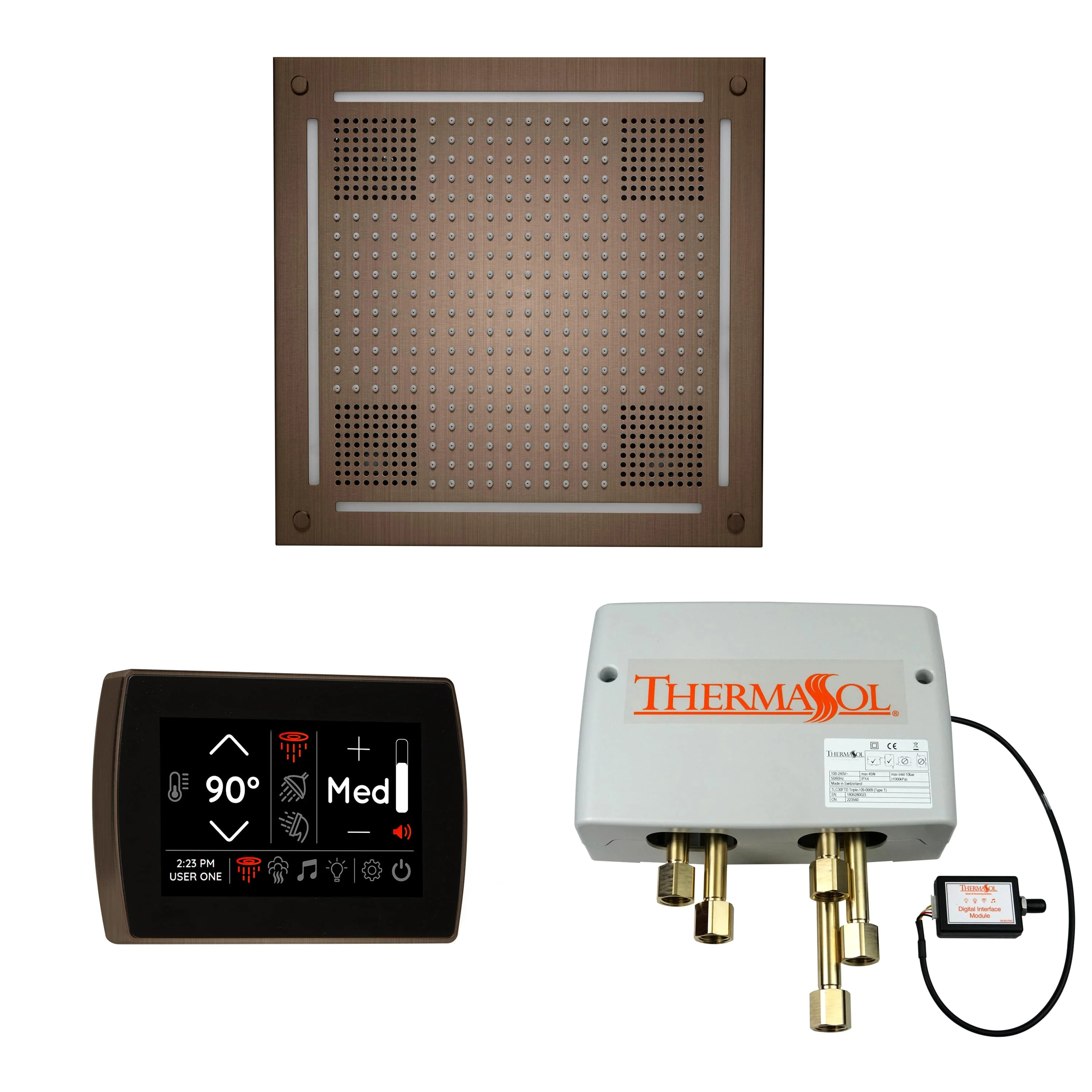 ThermaSol The Wellness Hydrovive Shower Package with SignaTouch Square - Image 12