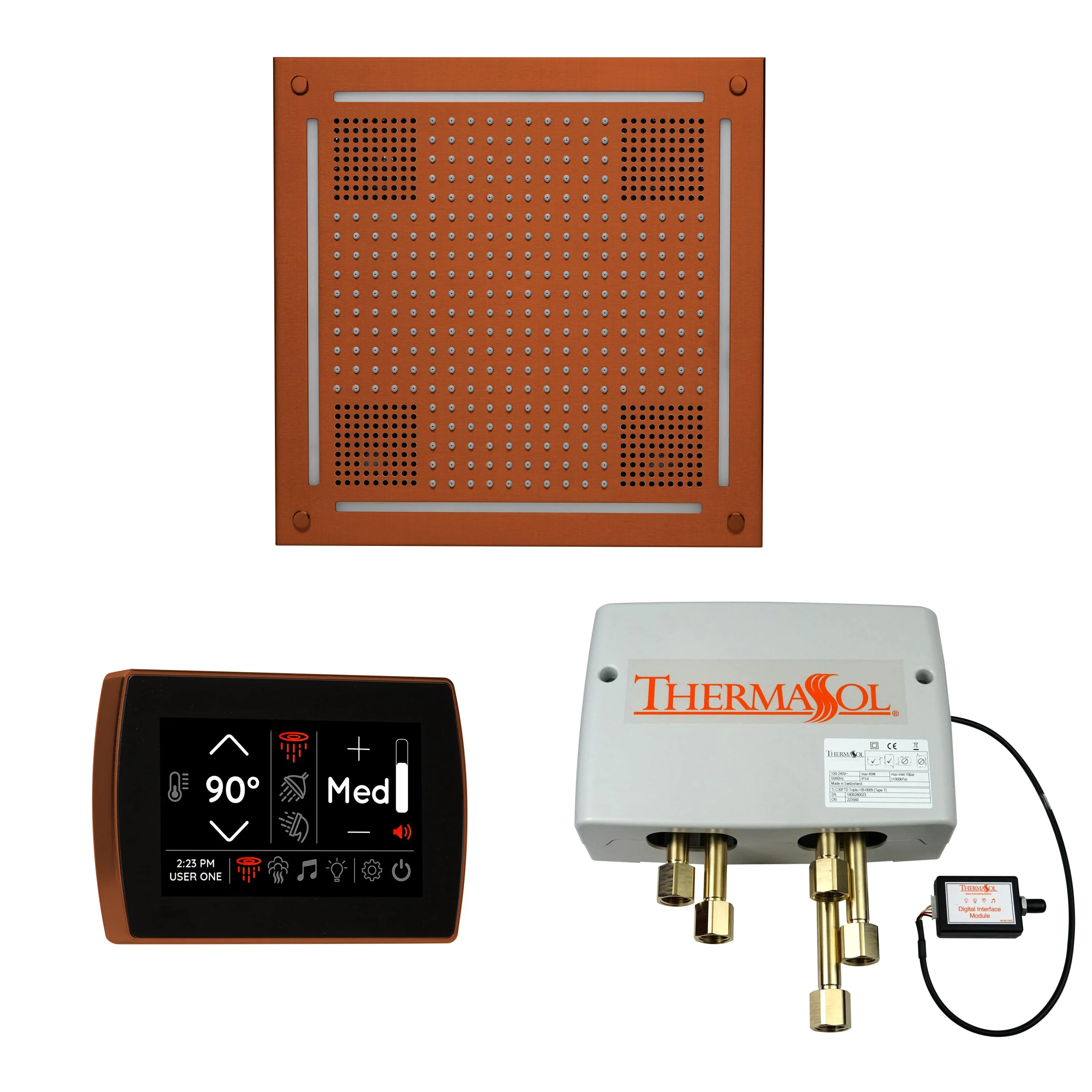 ThermaSol The Wellness Hydrovive Shower Package with SignaTouch Square - Image 13