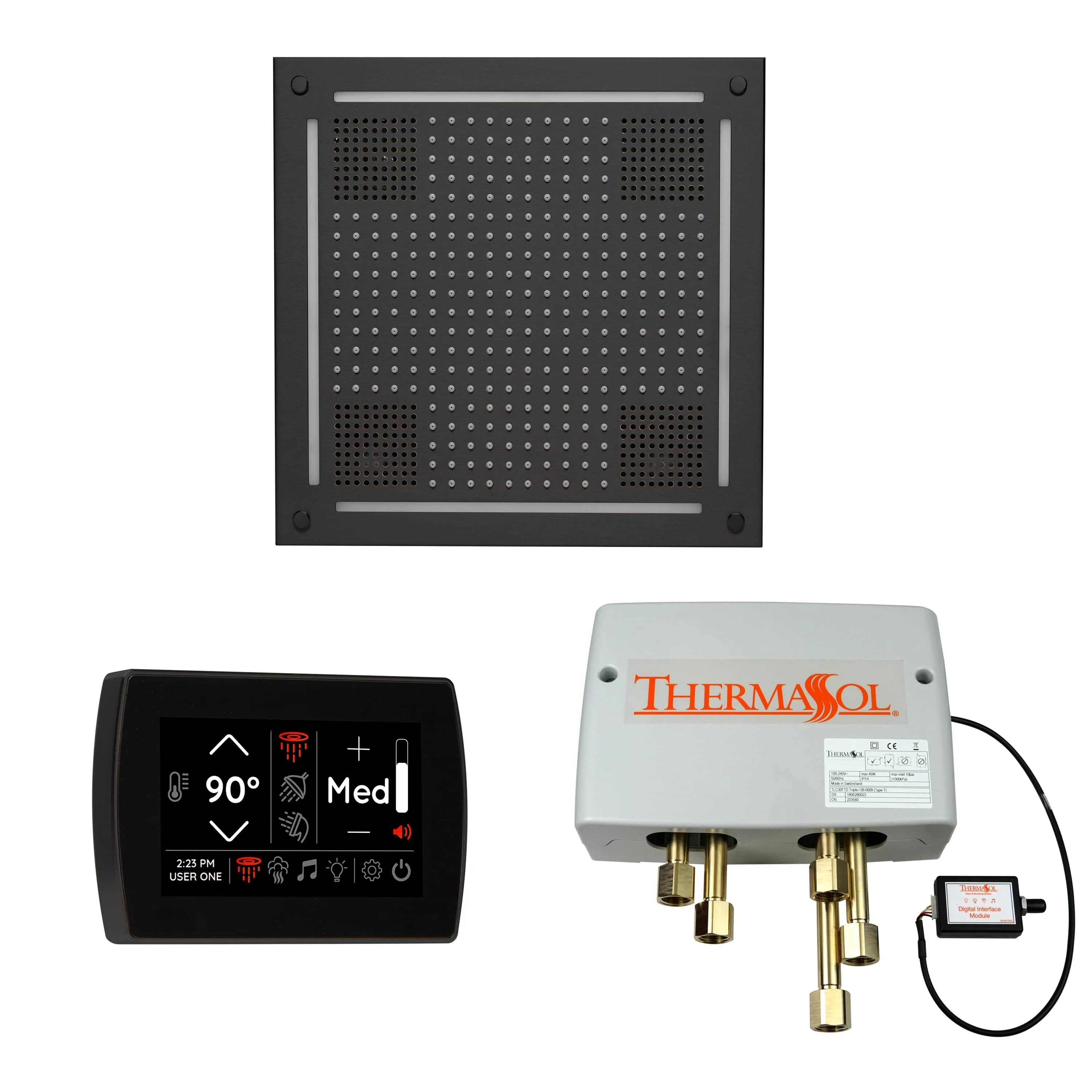 ThermaSol The Wellness Hydrovive Shower Package with SignaTouch Square - Image 15