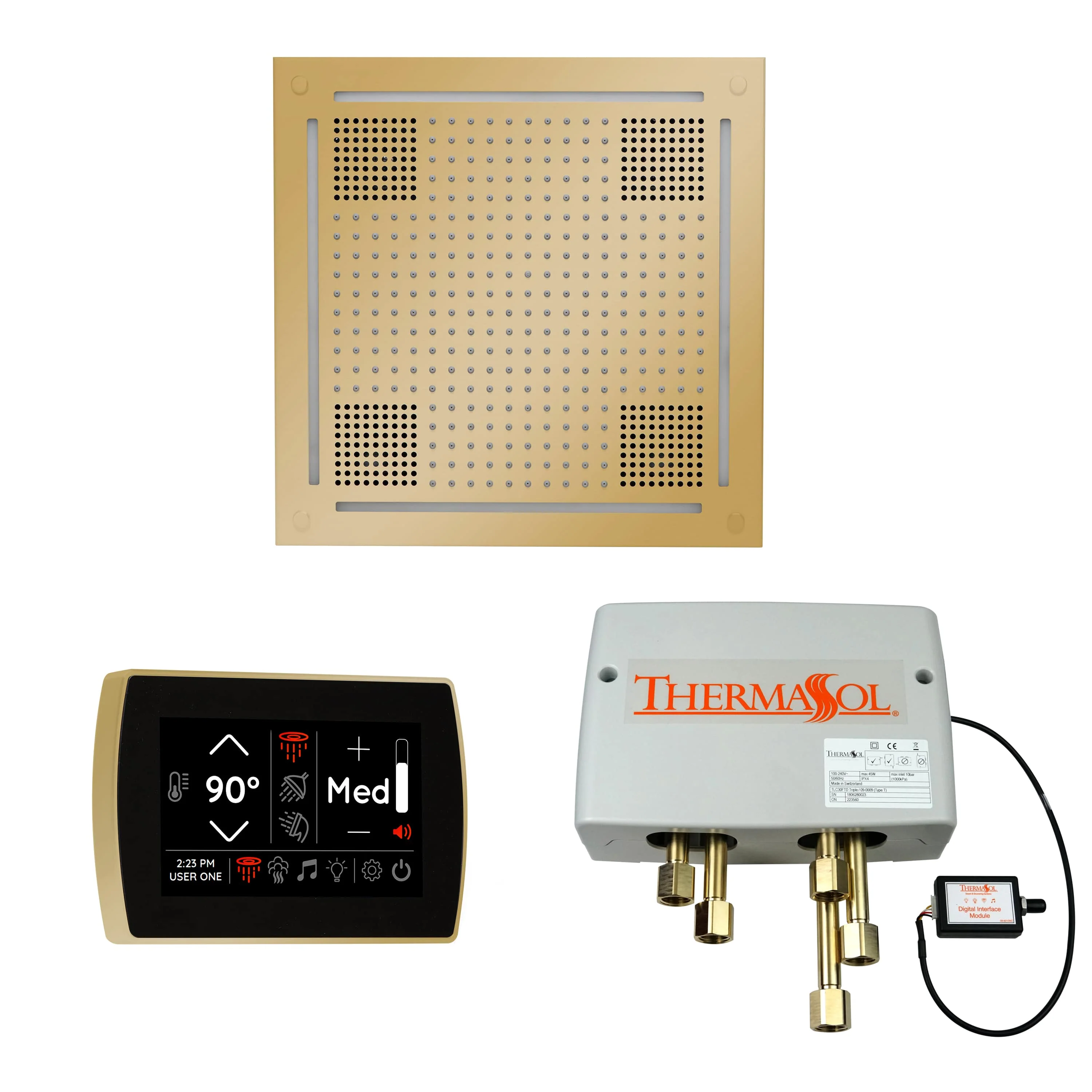 ThermaSol The Wellness Hydrovive Shower Package with SignaTouch Square - Image 2