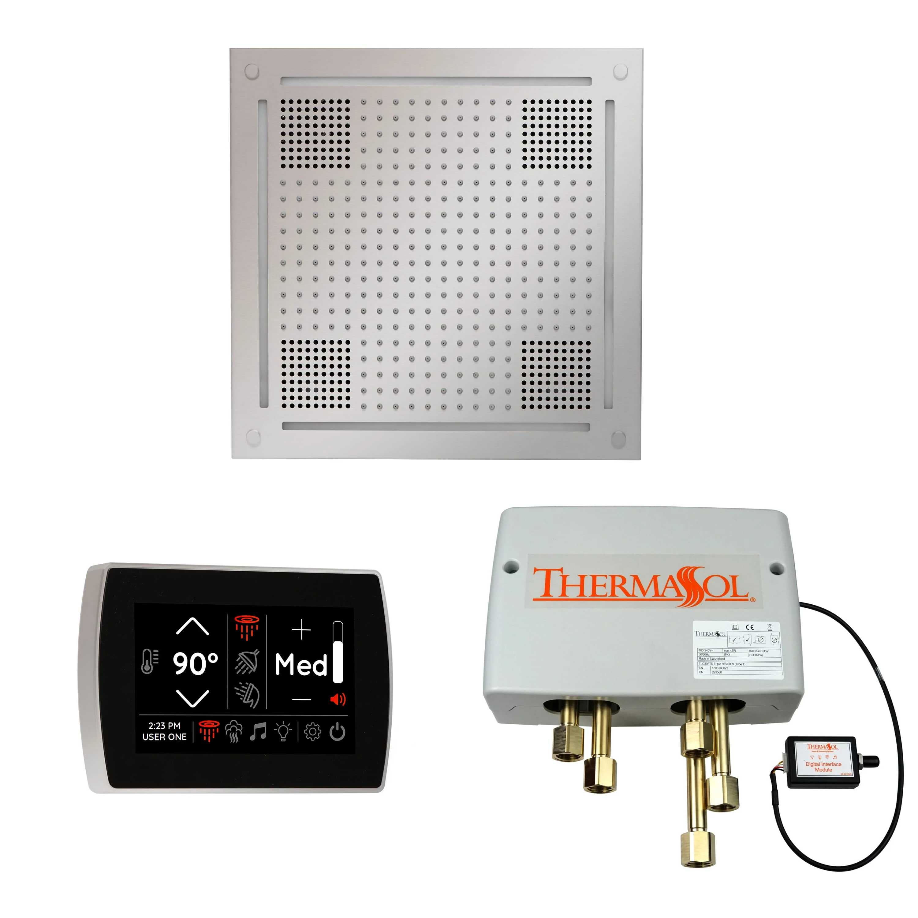 ThermaSol The Wellness Hydrovive Shower Package with SignaTouch Square - Image 3