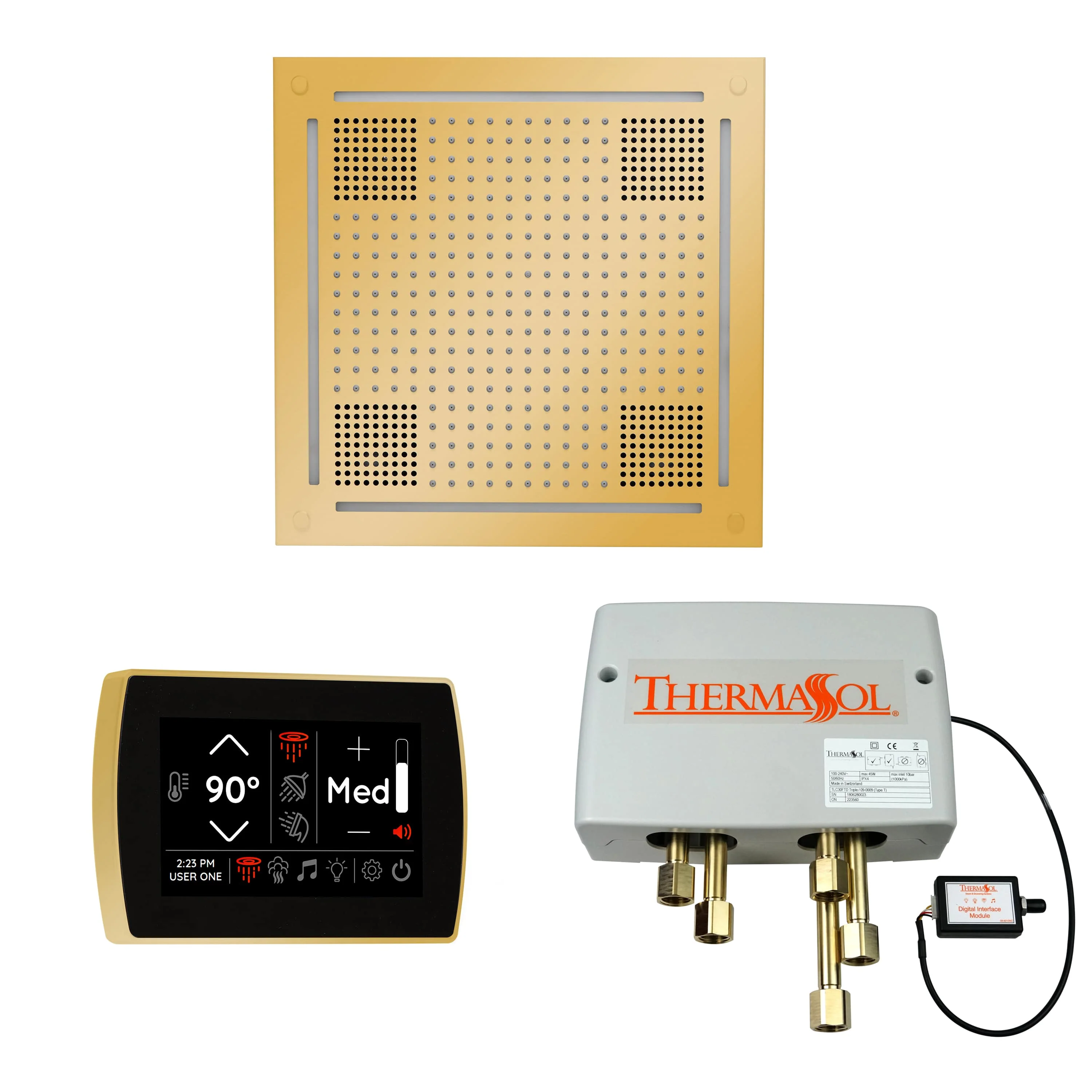 ThermaSol The Wellness Hydrovive Shower Package with SignaTouch Square - Image 4