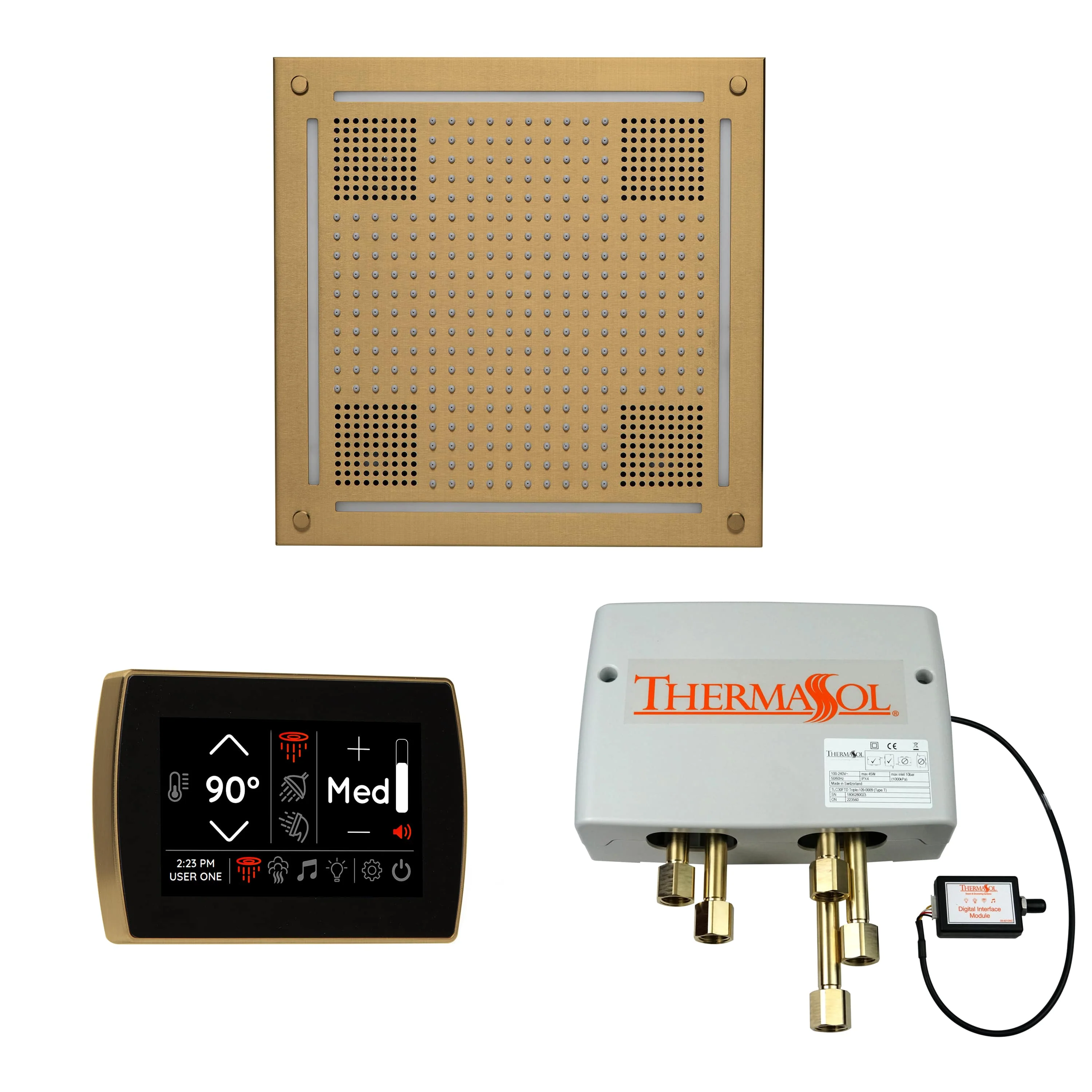 ThermaSol The Wellness Hydrovive Shower Package with SignaTouch Square - Image 5