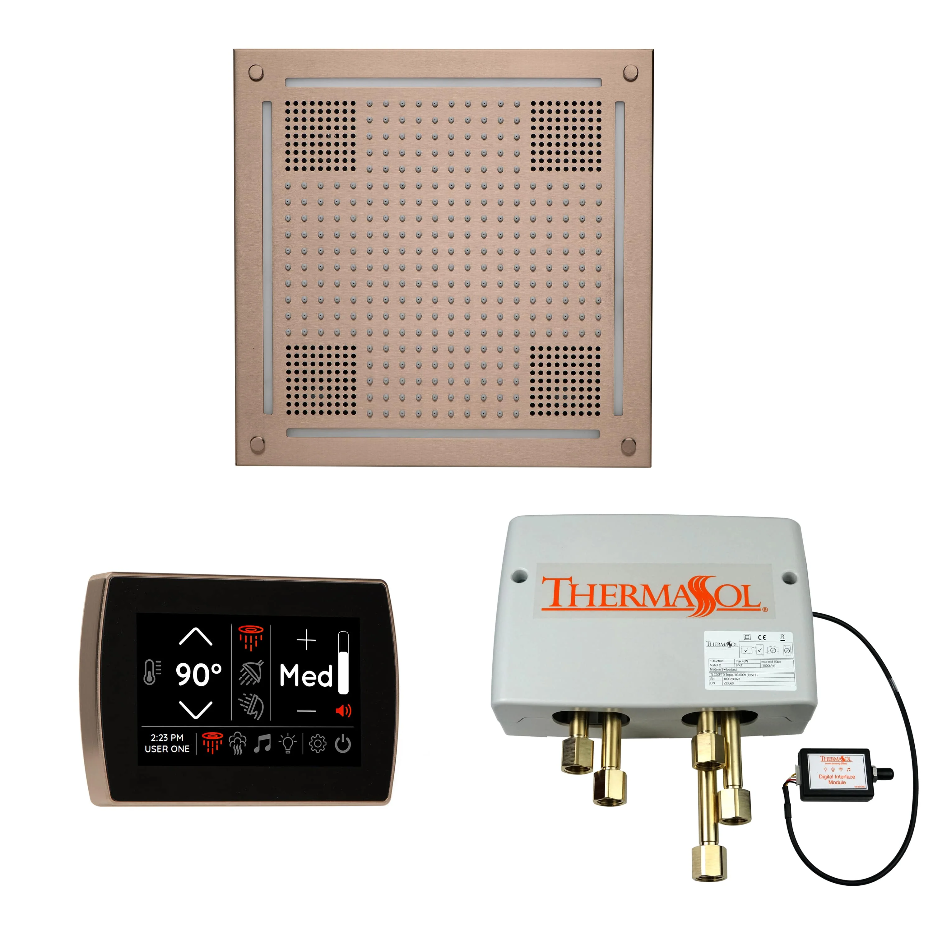 ThermaSol The Wellness Hydrovive Shower Package with SignaTouch Square - Image 7