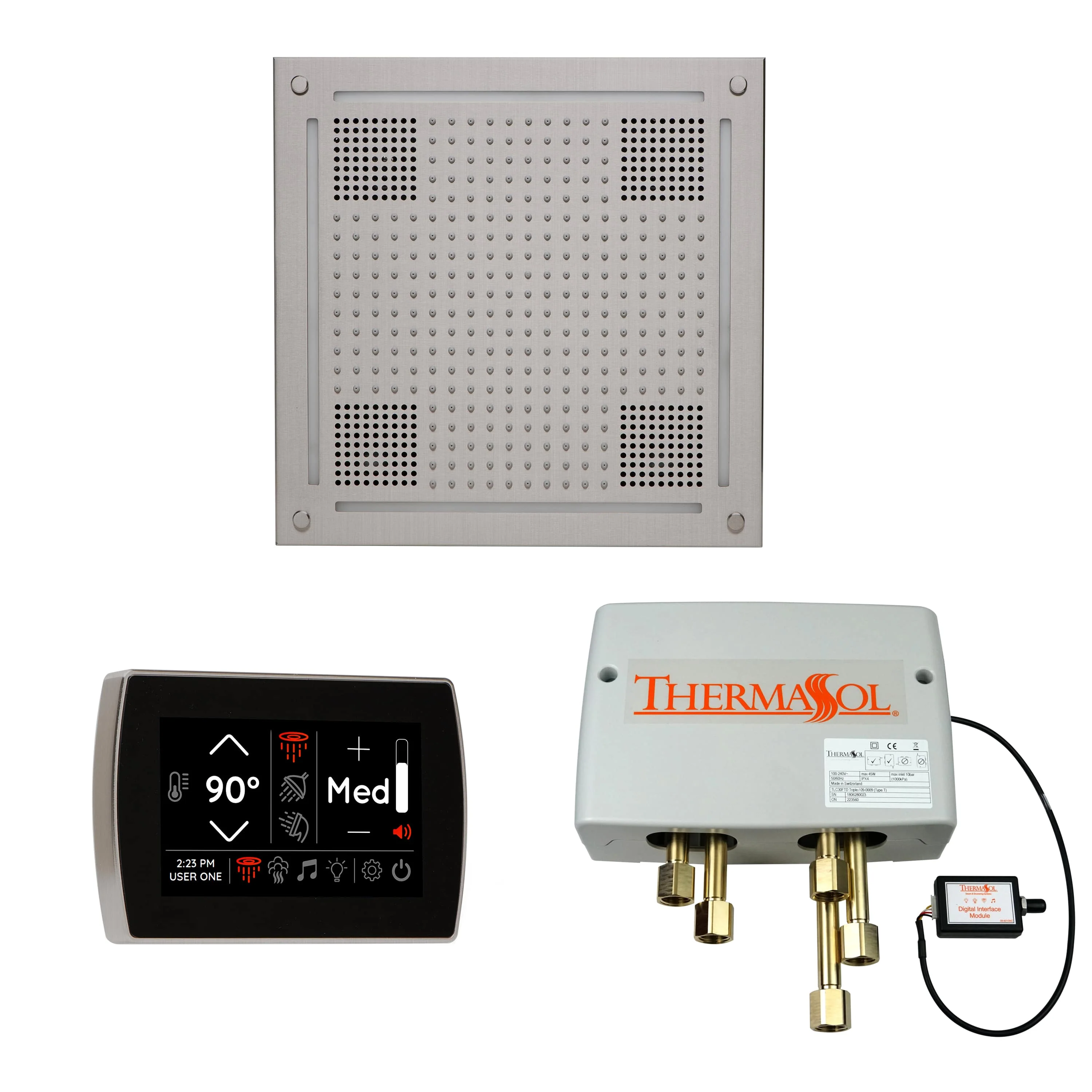 ThermaSol The Wellness Hydrovive Shower Package with SignaTouch Square - Image 8