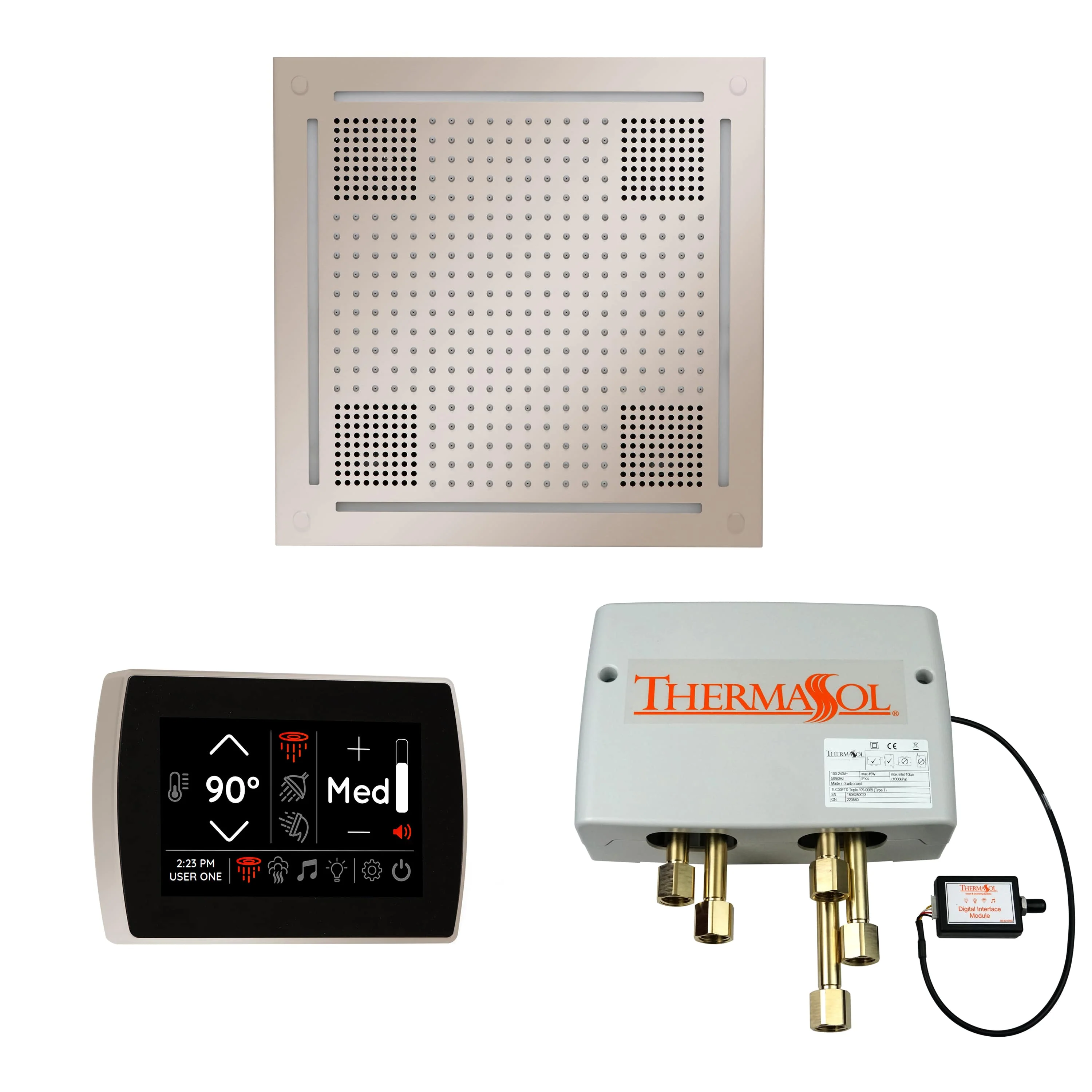 ThermaSol The Wellness Hydrovive Shower Package with SignaTouch Square - Image 9