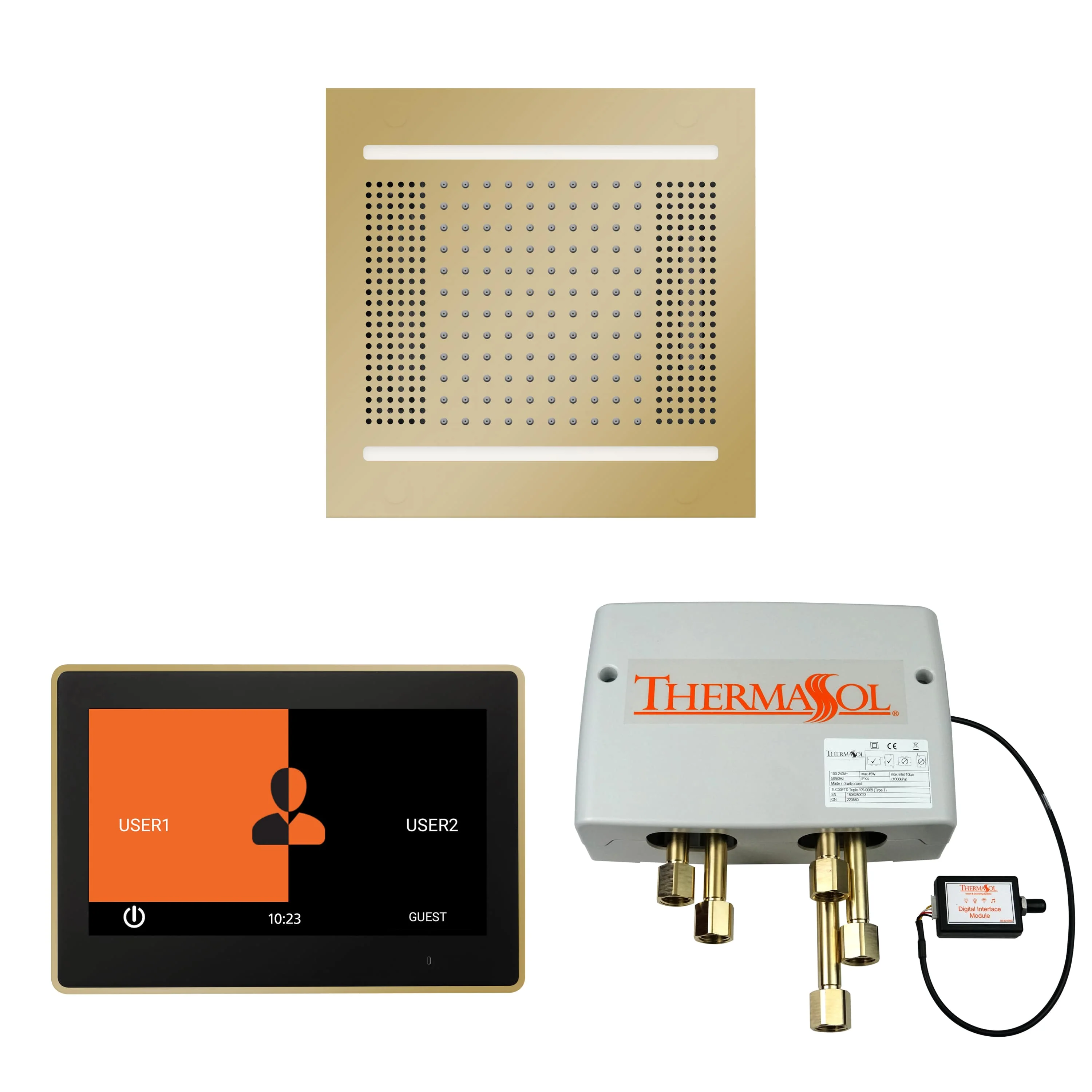 ThermaSol The Wellness Hydrovive14 Shower Package with 10" ThermaTouch Square - Image 10