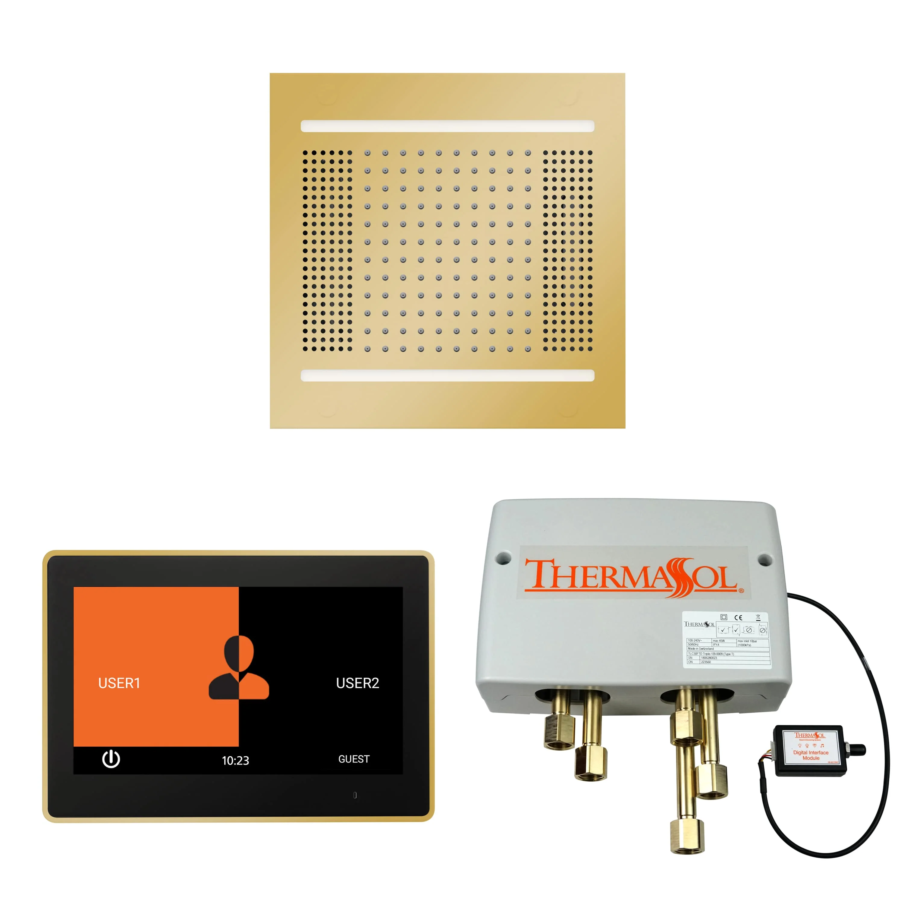 ThermaSol The Wellness Hydrovive14 Shower Package with 10" ThermaTouch Square - Image 12