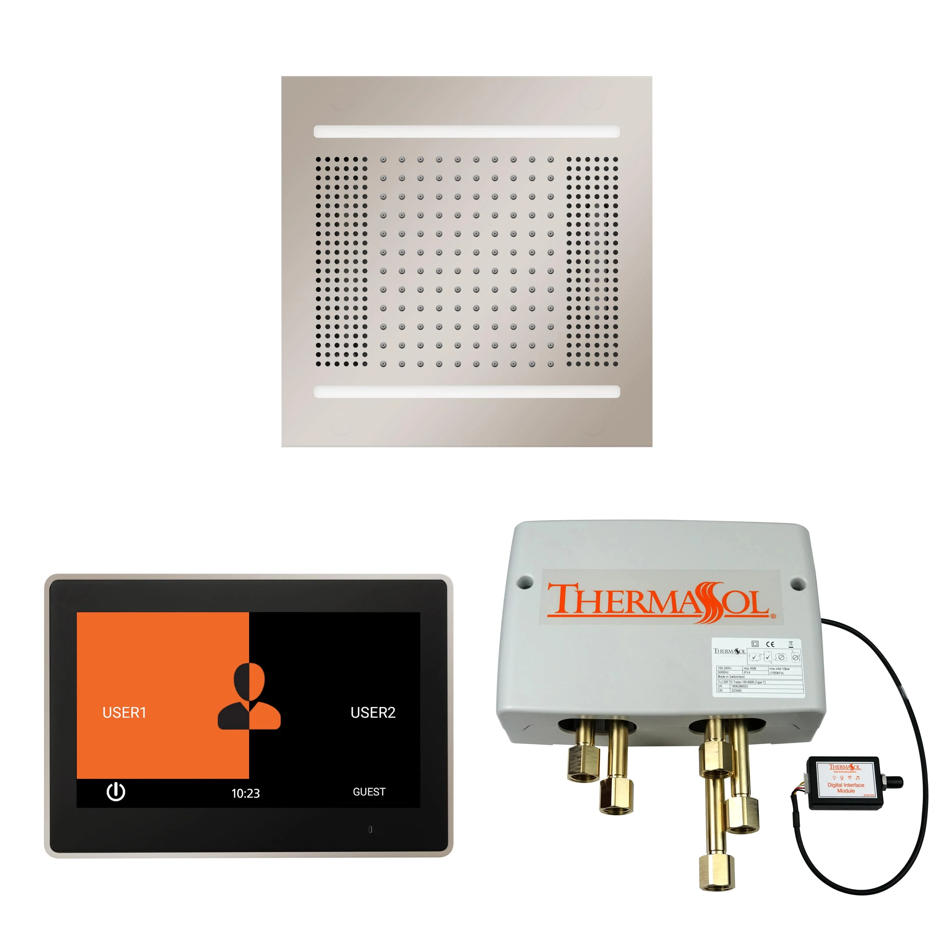 ThermaSol The Wellness Hydrovive14 Shower Package with 10" ThermaTouch Square - Image 13