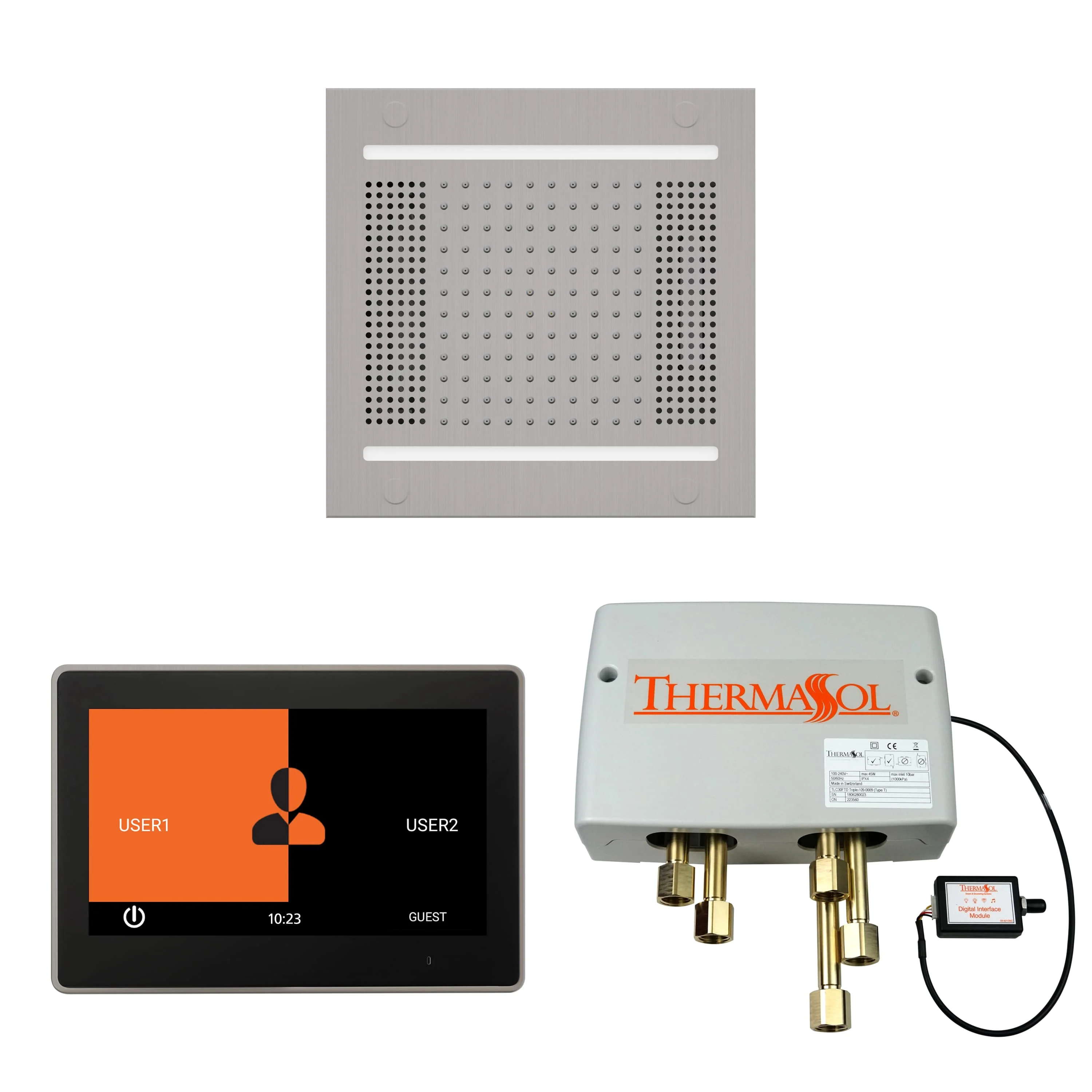 ThermaSol The Wellness Hydrovive14 Shower Package with 10" ThermaTouch Square - Image 15