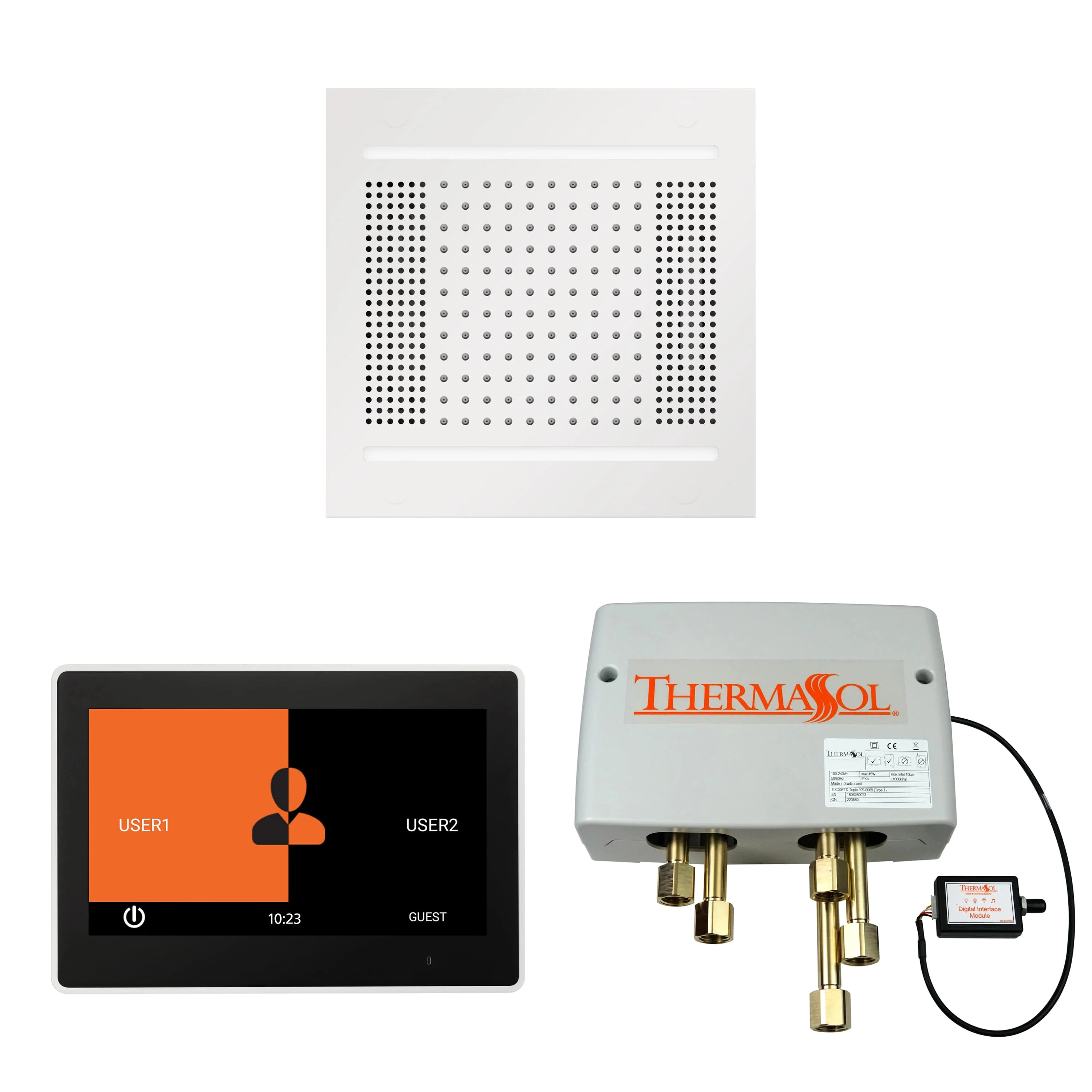 ThermaSol The Wellness Hydrovive14 Shower Package with 10" ThermaTouch Square - Image 2