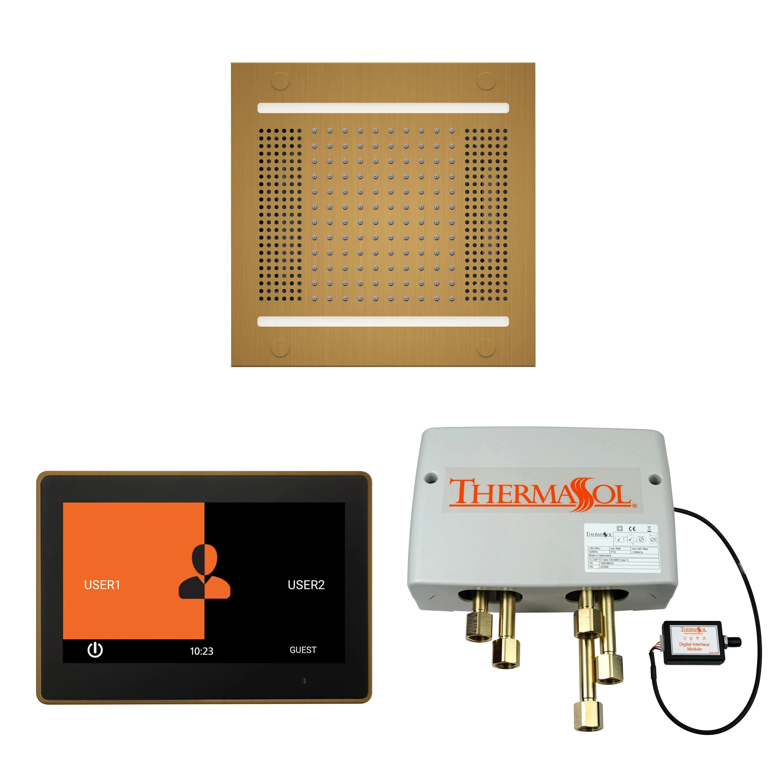 ThermaSol The Wellness Hydrovive14 Shower Package with 10" ThermaTouch Square - Image 3