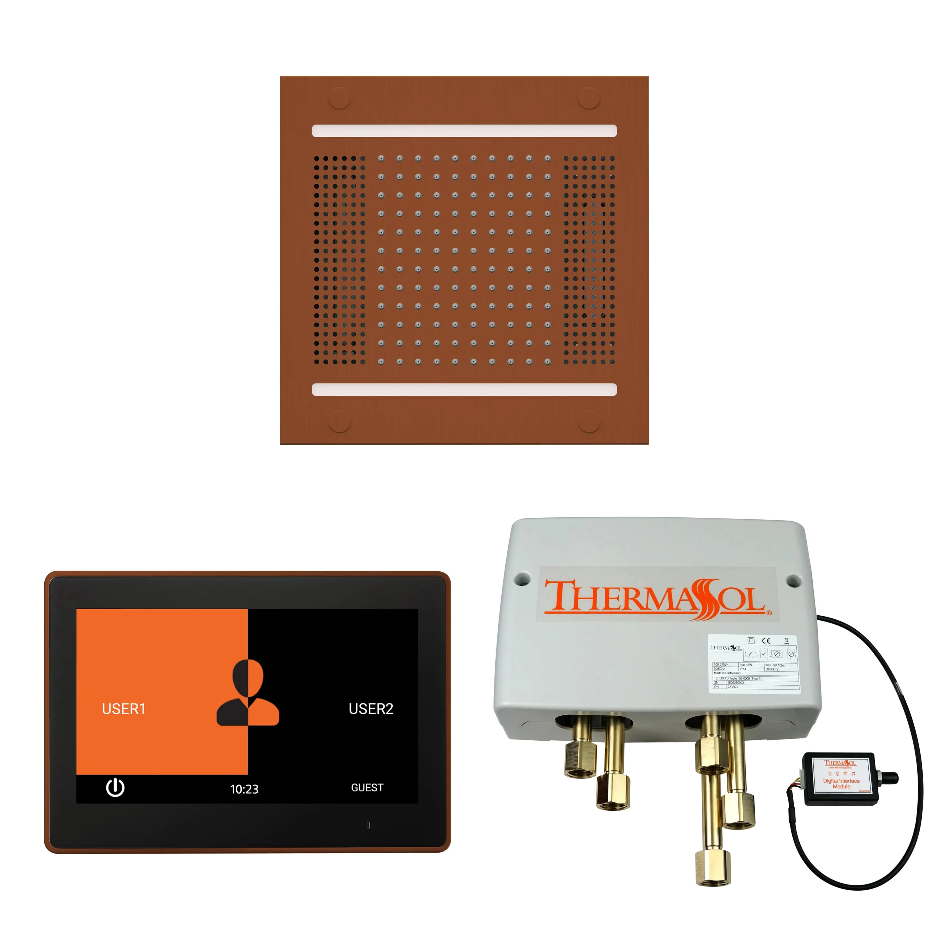 ThermaSol The Wellness Hydrovive14 Shower Package with 10" ThermaTouch Square - Image 4