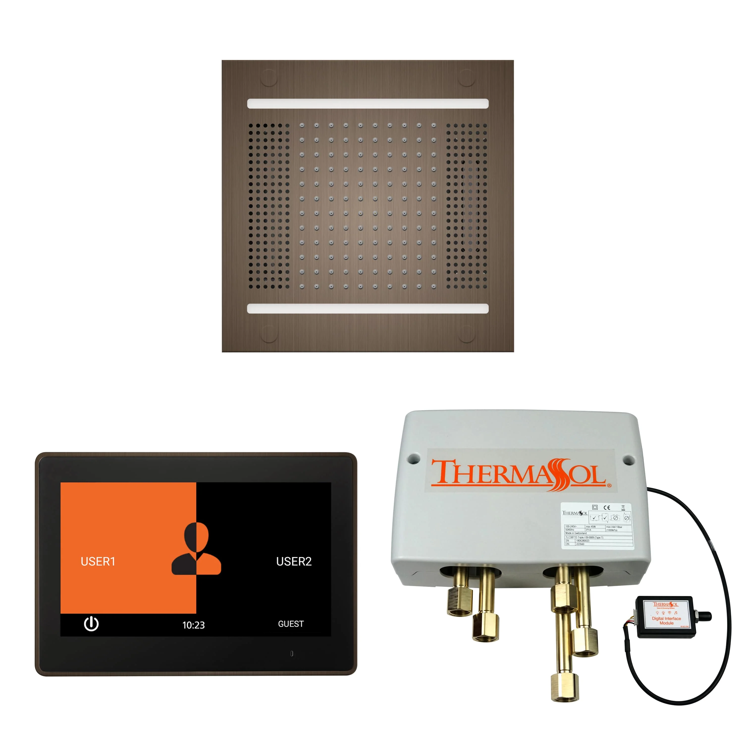 ThermaSol The Wellness Hydrovive14 Shower Package with 10" ThermaTouch Square - Image 5