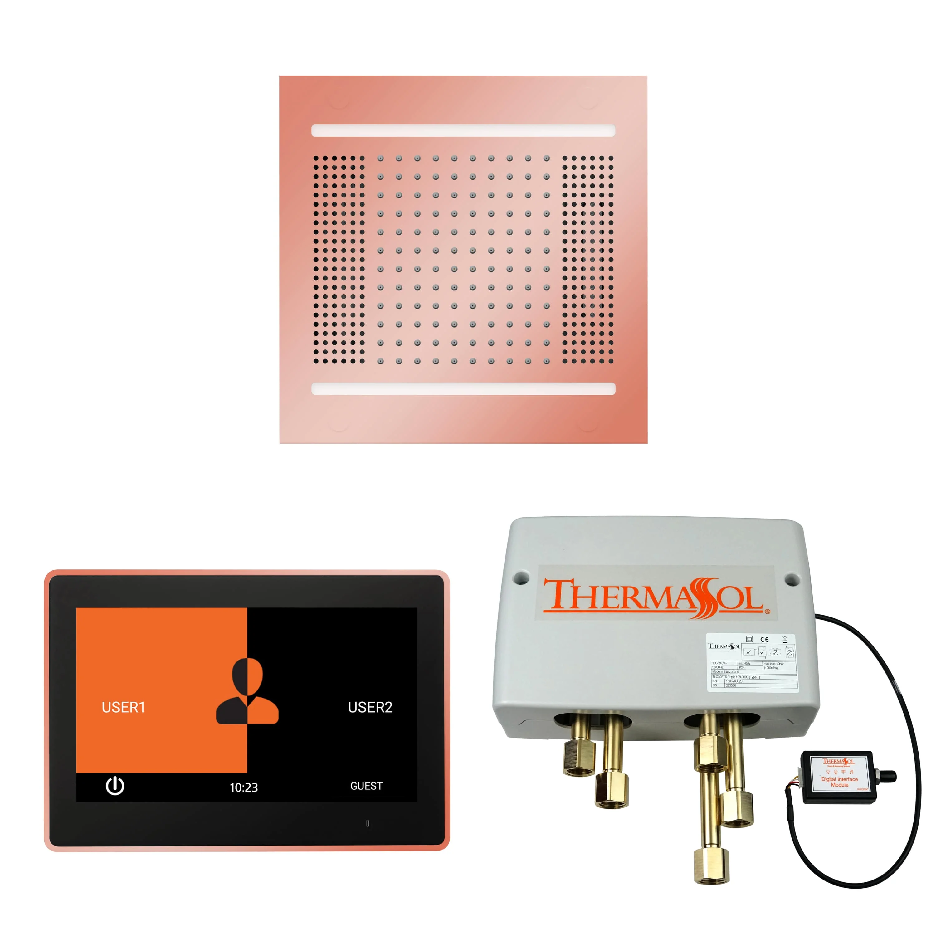 ThermaSol The Wellness Hydrovive14 Shower Package with 10" ThermaTouch Square - Image 7
