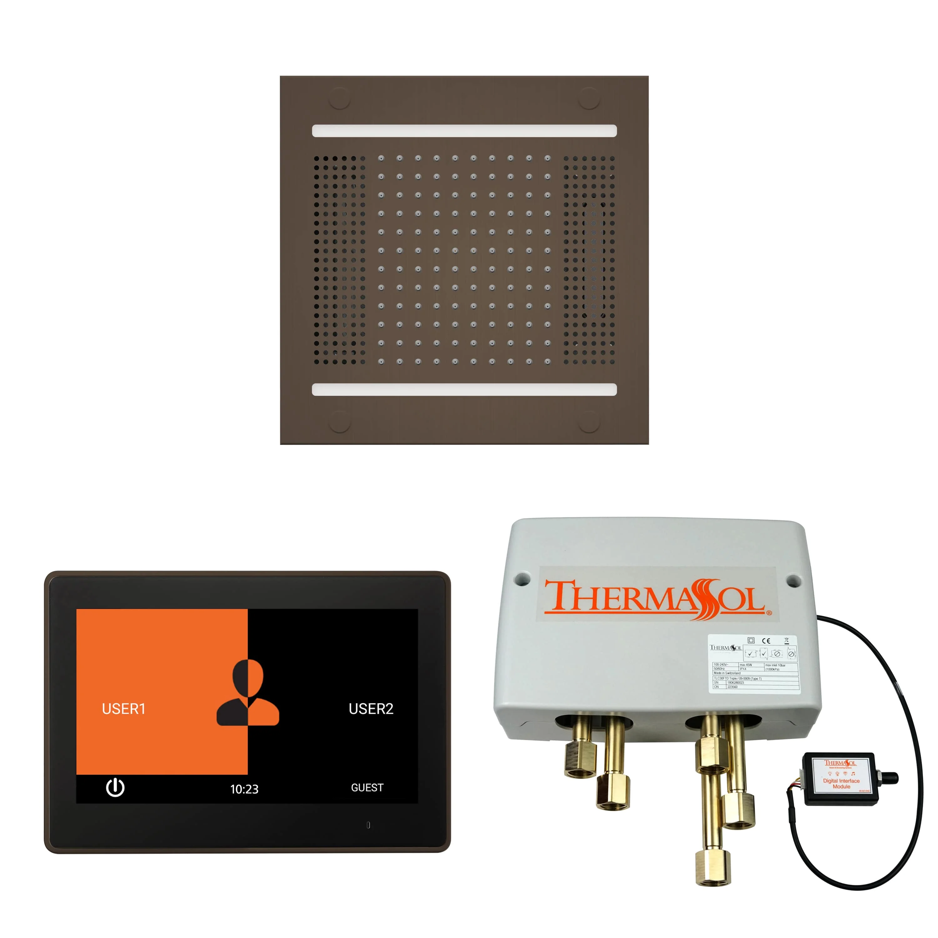 ThermaSol The Wellness Hydrovive14 Shower Package with 10" ThermaTouch Square - Image 9