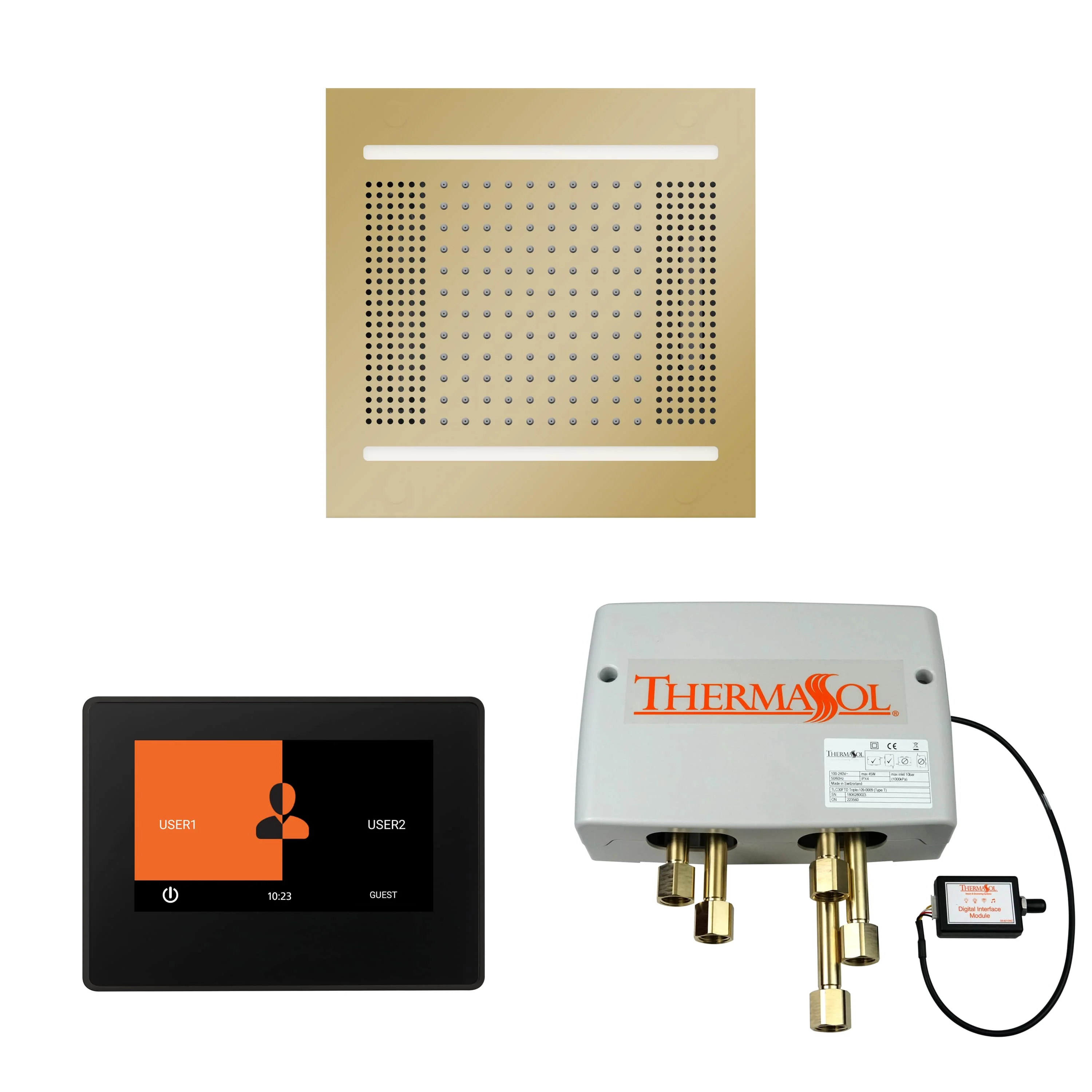 ThermaSol The Wellness Hydrovive14 Shower Package with 7" ThermaTouch Square - Image 10