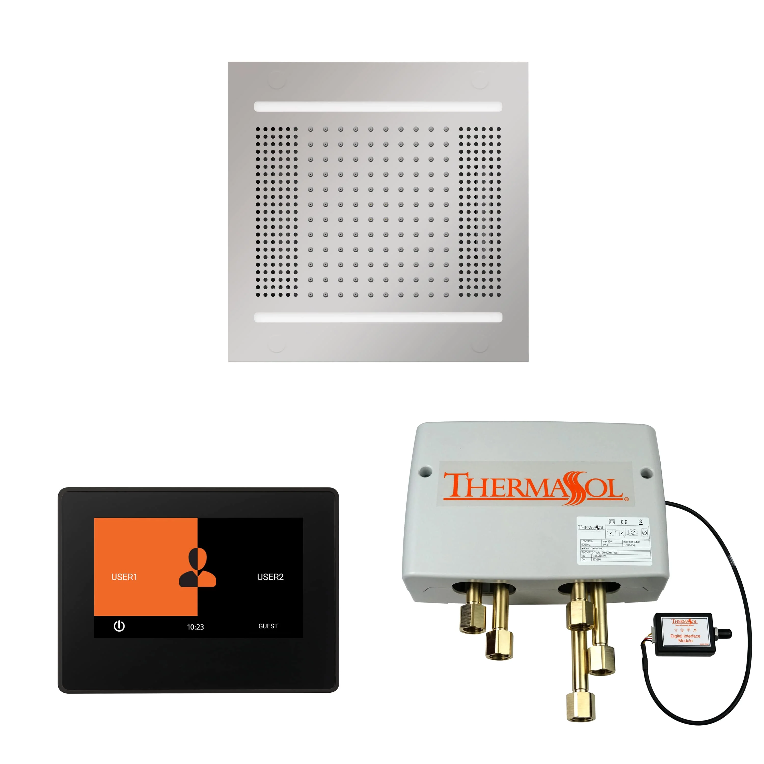 ThermaSol The Wellness Hydrovive14 Shower Package with 7" ThermaTouch Square - Image 11