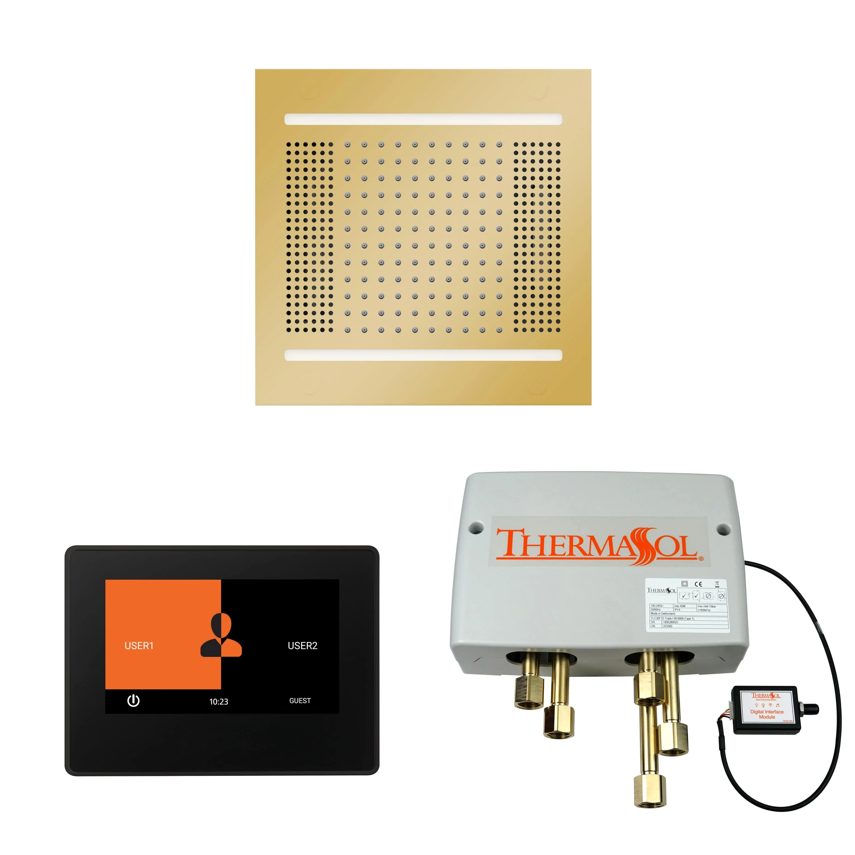 ThermaSol The Wellness Hydrovive14 Shower Package with 7" ThermaTouch Square - Image 12