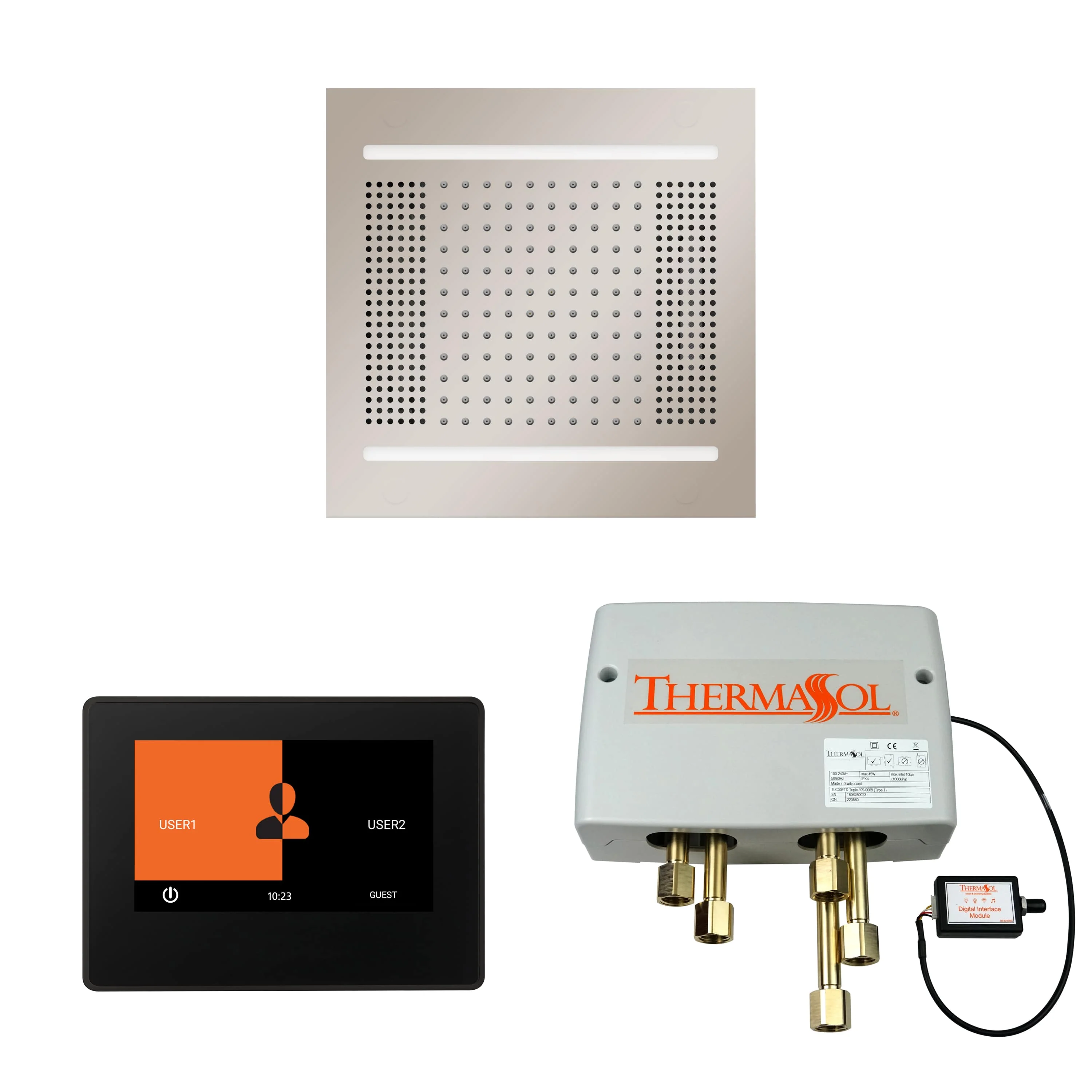 ThermaSol The Wellness Hydrovive14 Shower Package with 7" ThermaTouch Square - Image 13
