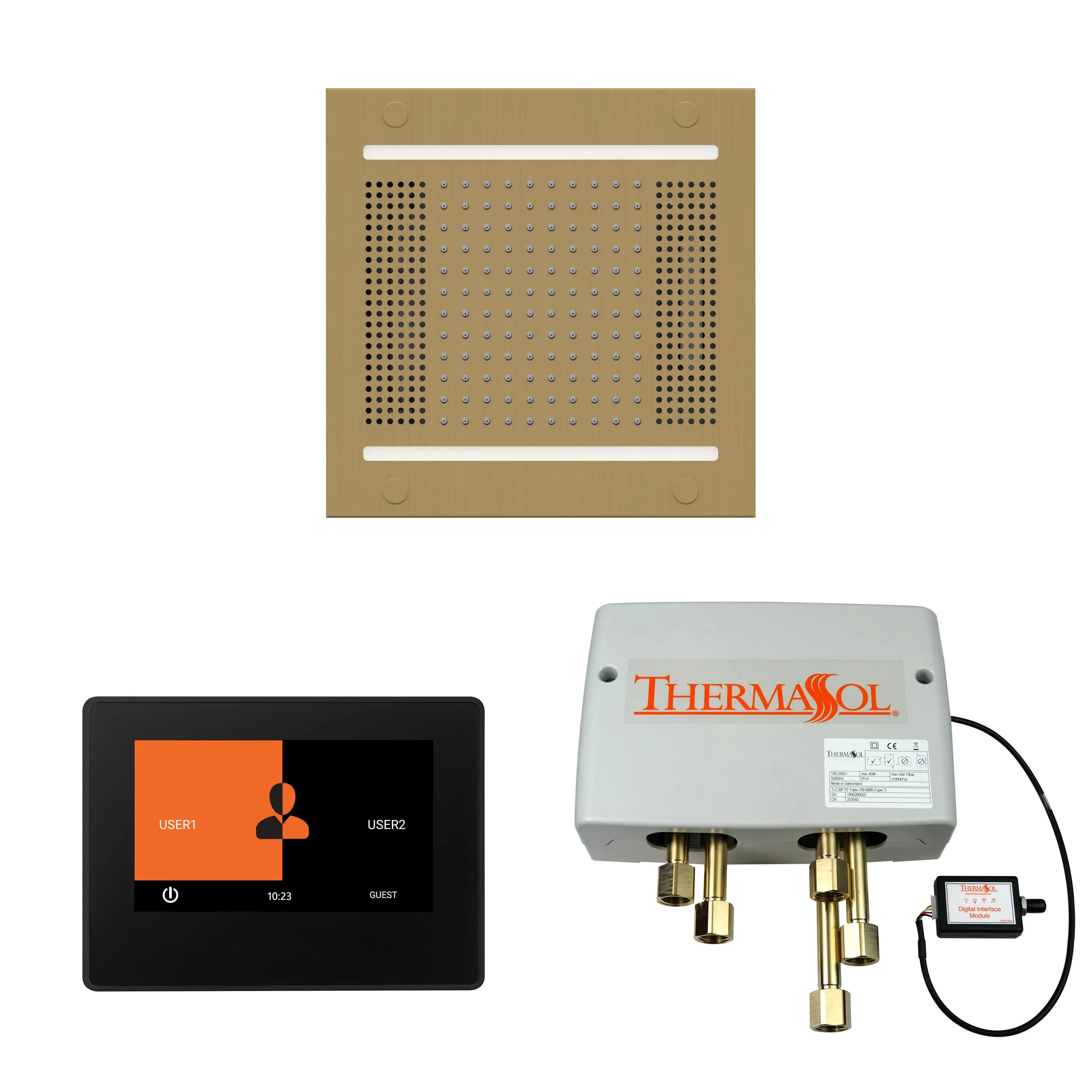 ThermaSol The Wellness Hydrovive14 Shower Package with 7" ThermaTouch Square - Image 14