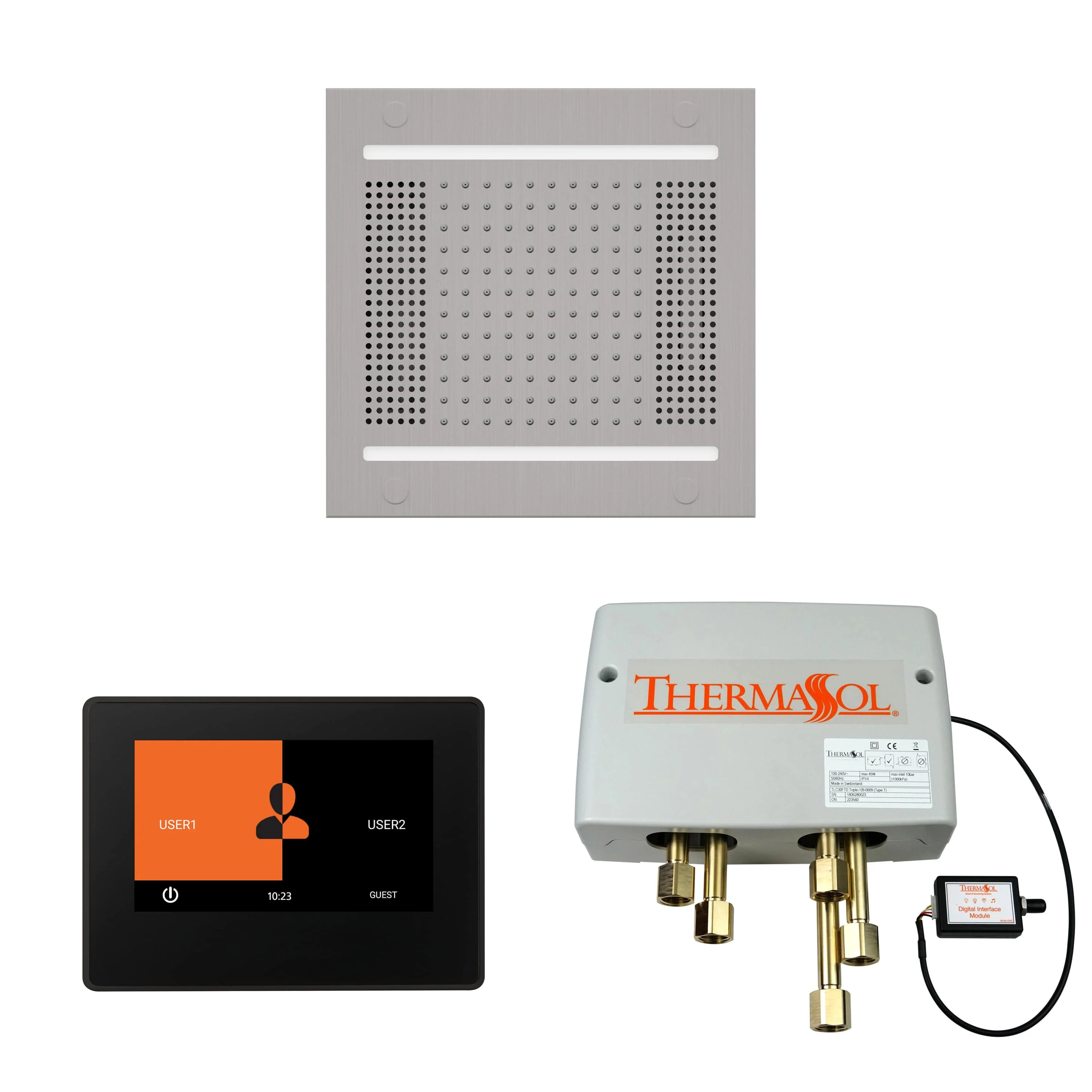 ThermaSol The Wellness Hydrovive14 Shower Package with 7" ThermaTouch Square - Image 15