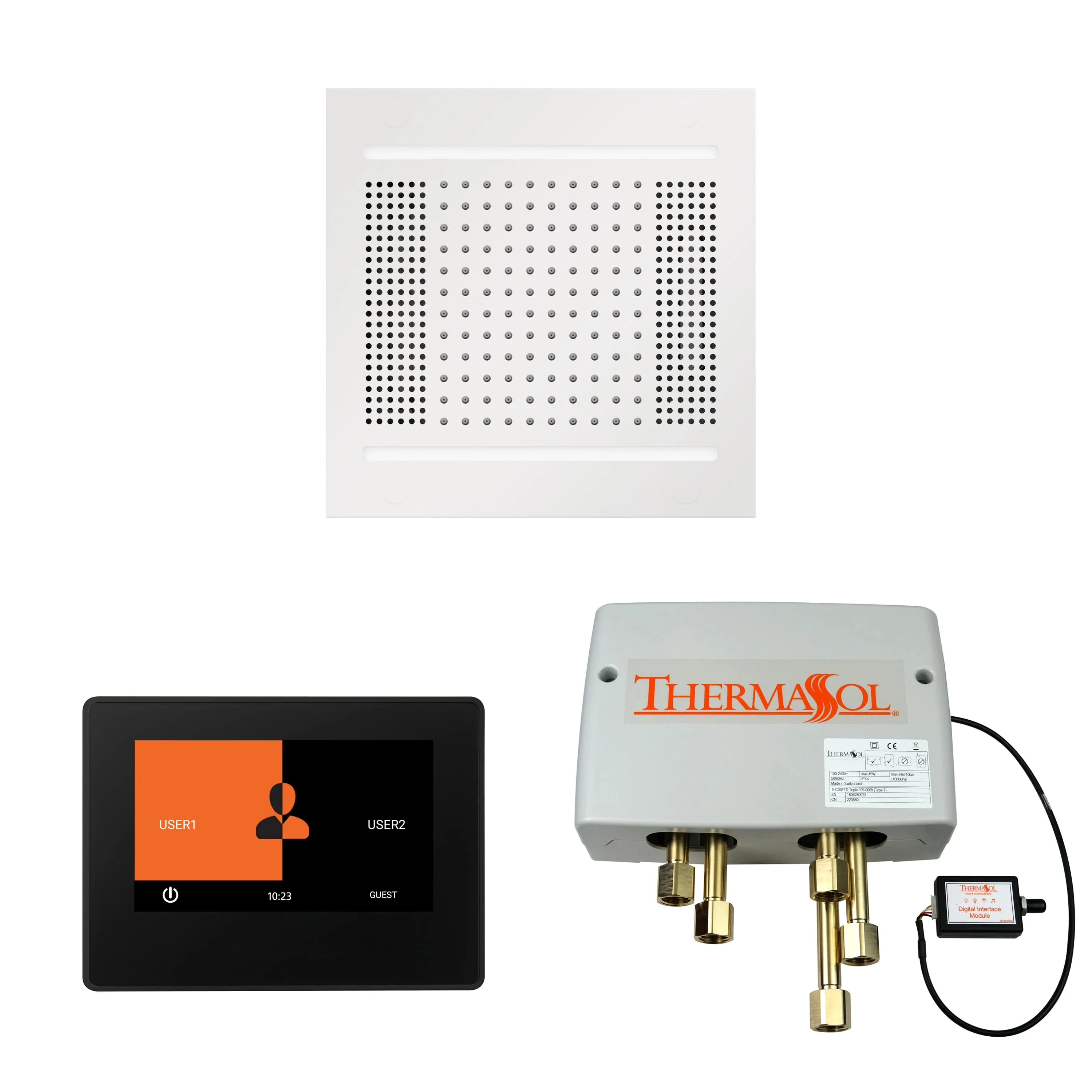 ThermaSol The Wellness Hydrovive14 Shower Package with 7" ThermaTouch Square - Image 2
