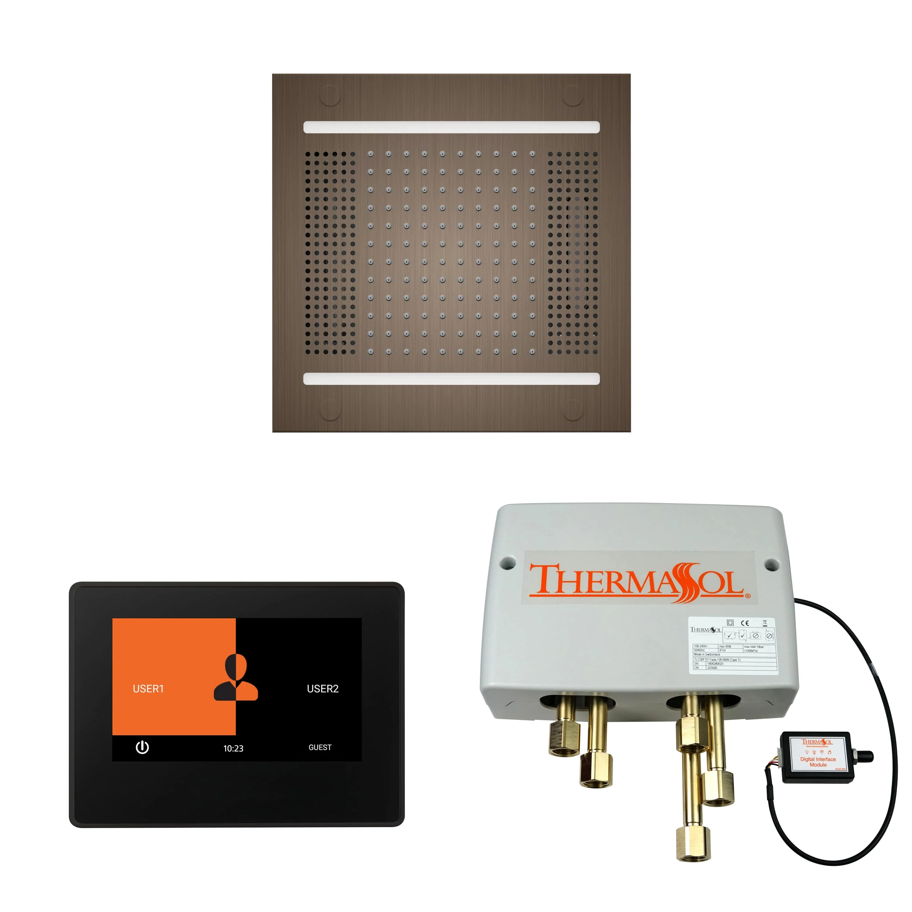 ThermaSol The Wellness Hydrovive14 Shower Package with 7" ThermaTouch Square - Image 5