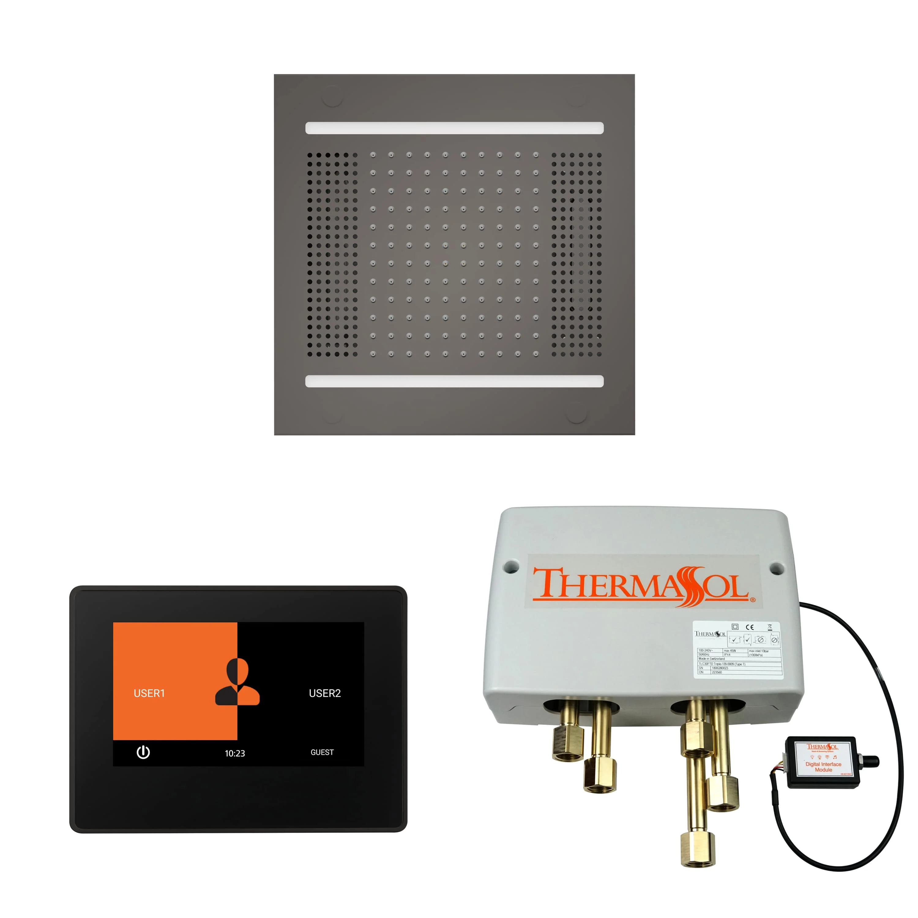 ThermaSol The Wellness Hydrovive14 Shower Package with 7" ThermaTouch Square - Image 6