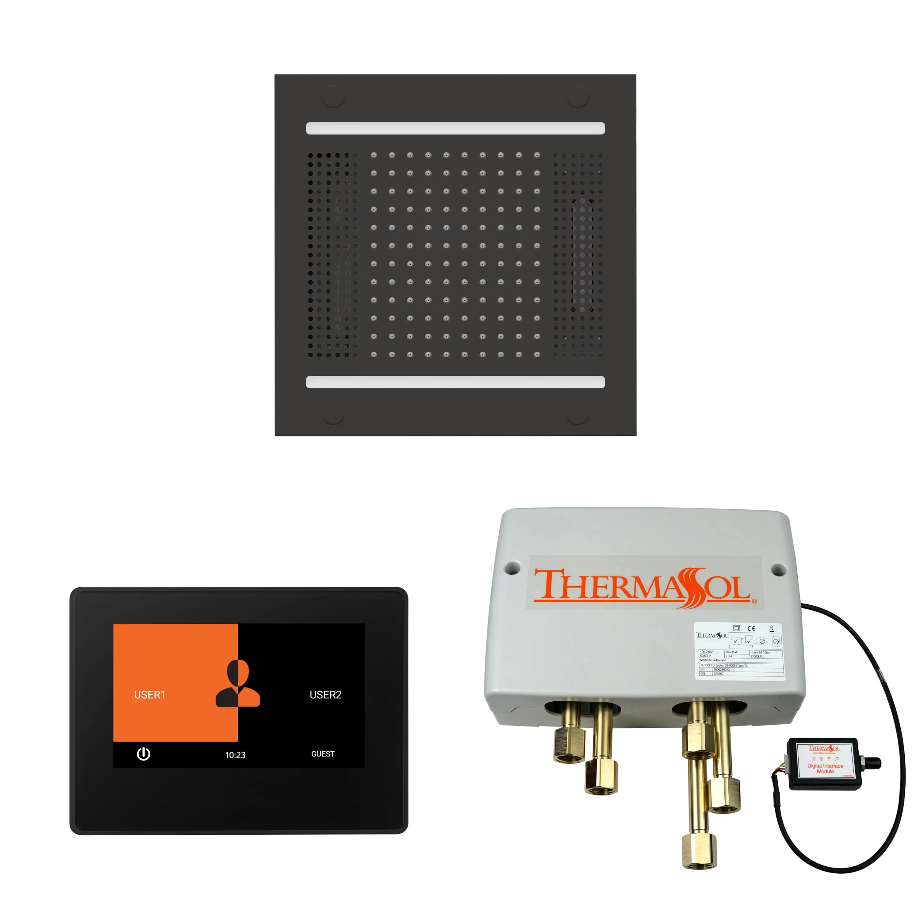 ThermaSol The Wellness Hydrovive14 Shower Package with 7" ThermaTouch Square - Image 8