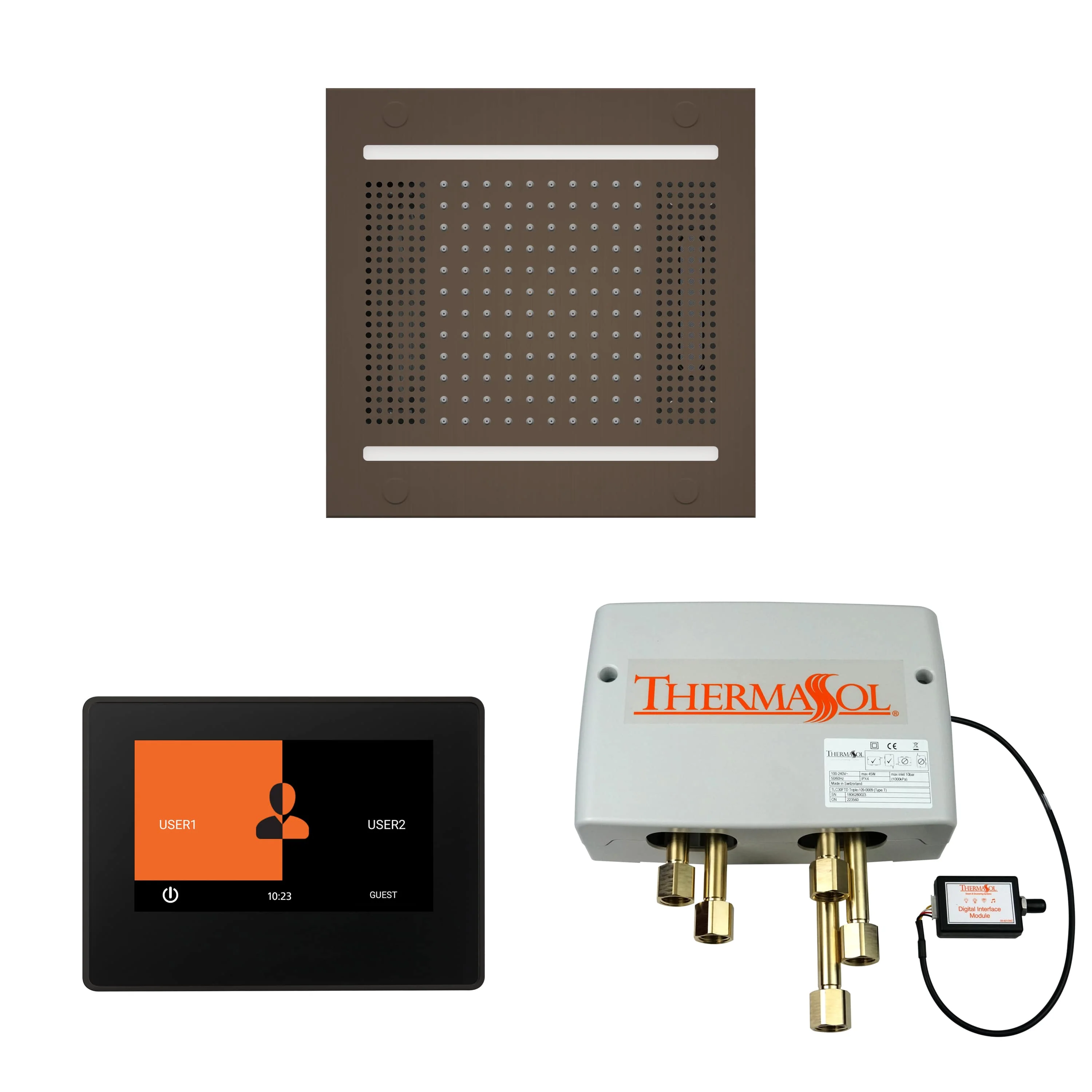 ThermaSol The Wellness Hydrovive14 Shower Package with 7" ThermaTouch Square - Image 9