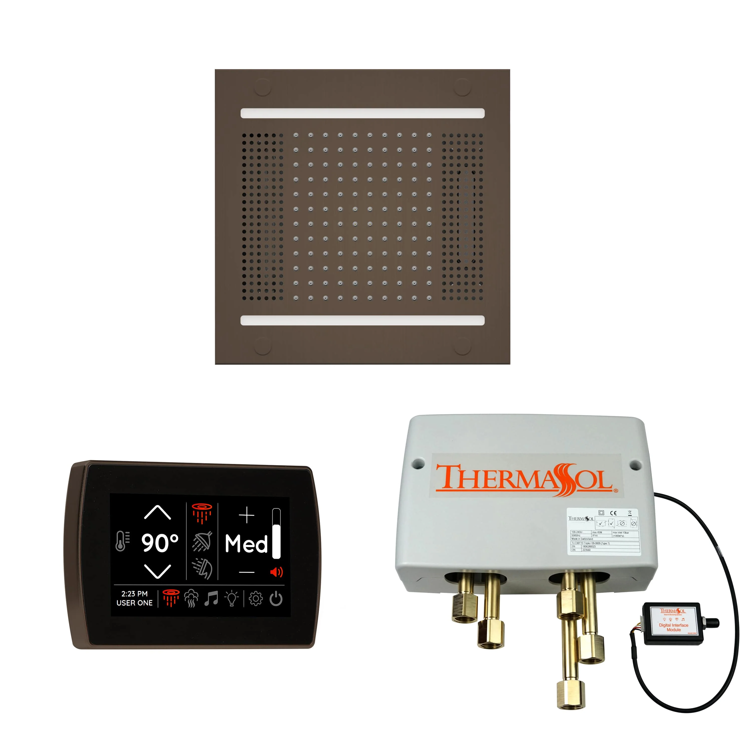 ThermaSol The Wellness Hydrovive14 Shower Package with SignaTouch Square - Image 10