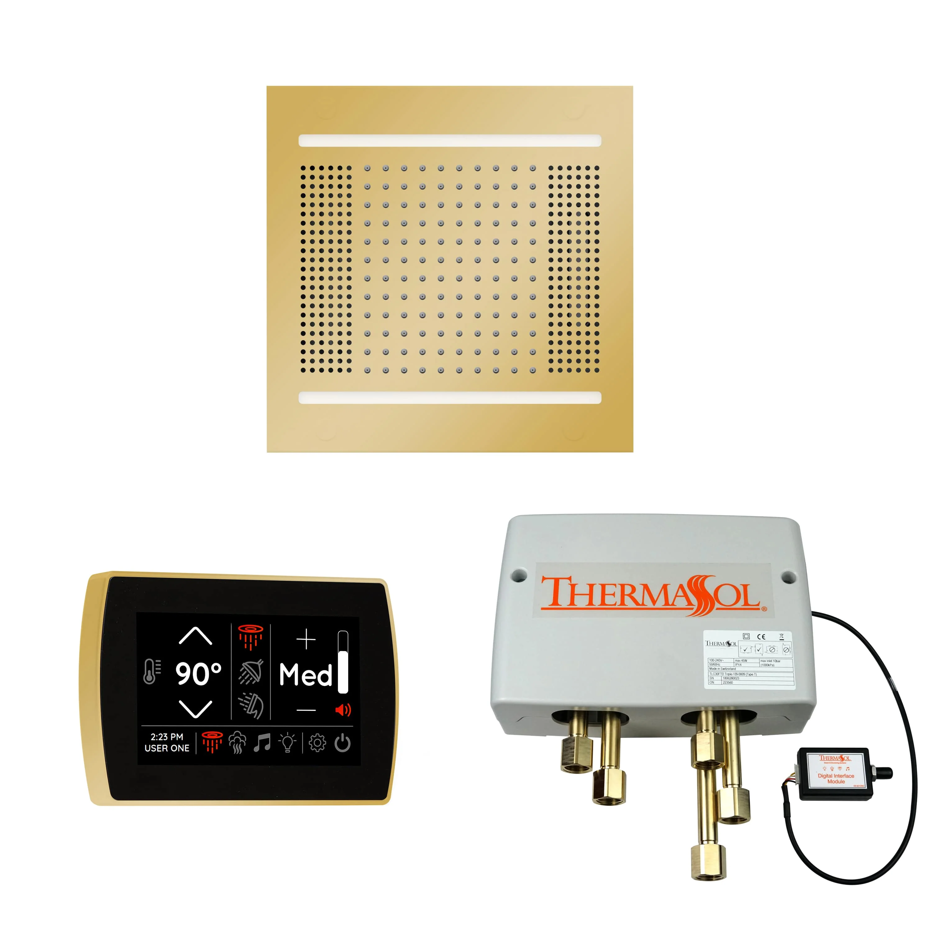 ThermaSol The Wellness Hydrovive14 Shower Package with SignaTouch Square - Image 11