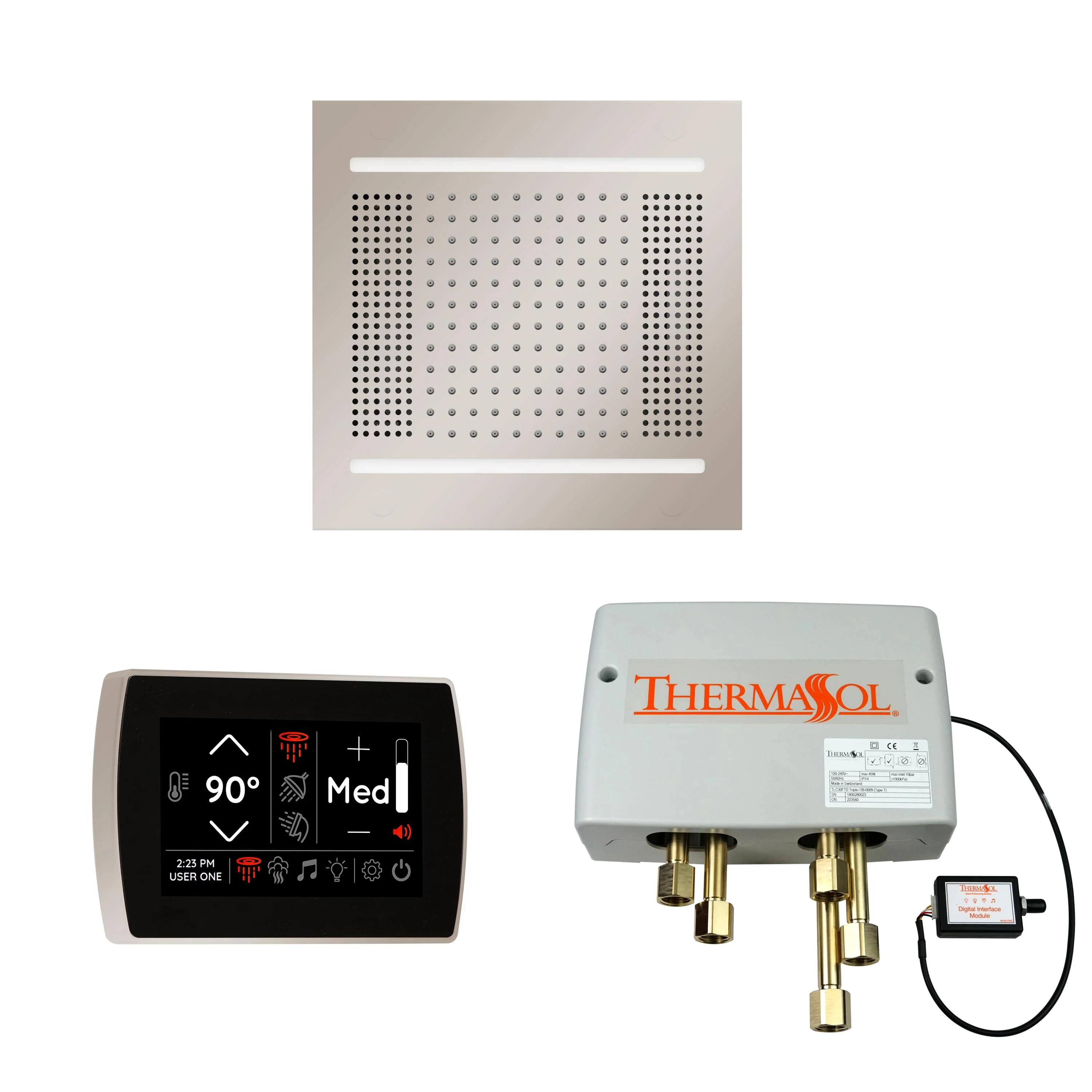 ThermaSol The Wellness Hydrovive14 Shower Package with SignaTouch Square - Image 12