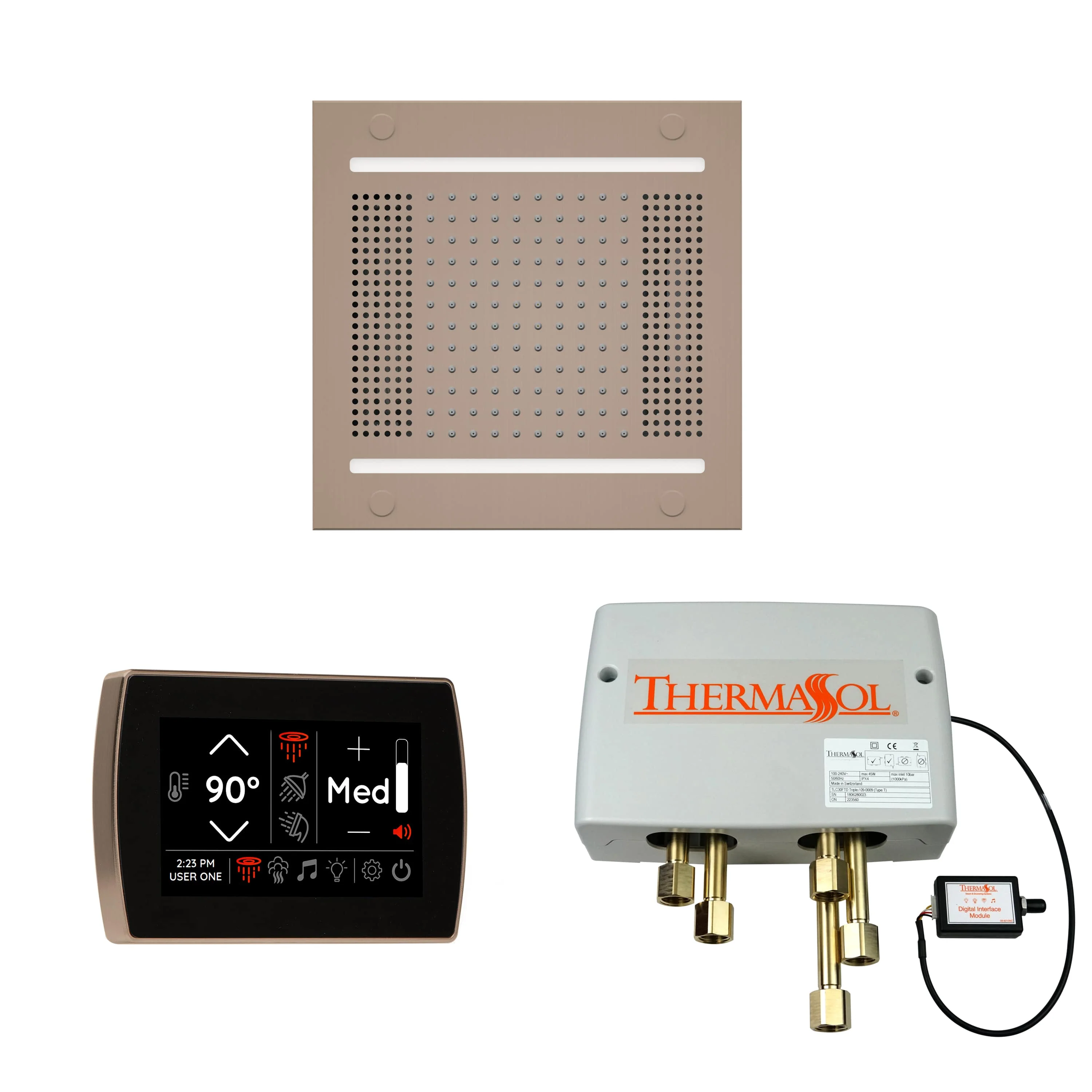 ThermaSol The Wellness Hydrovive14 Shower Package with SignaTouch Square - Image 13