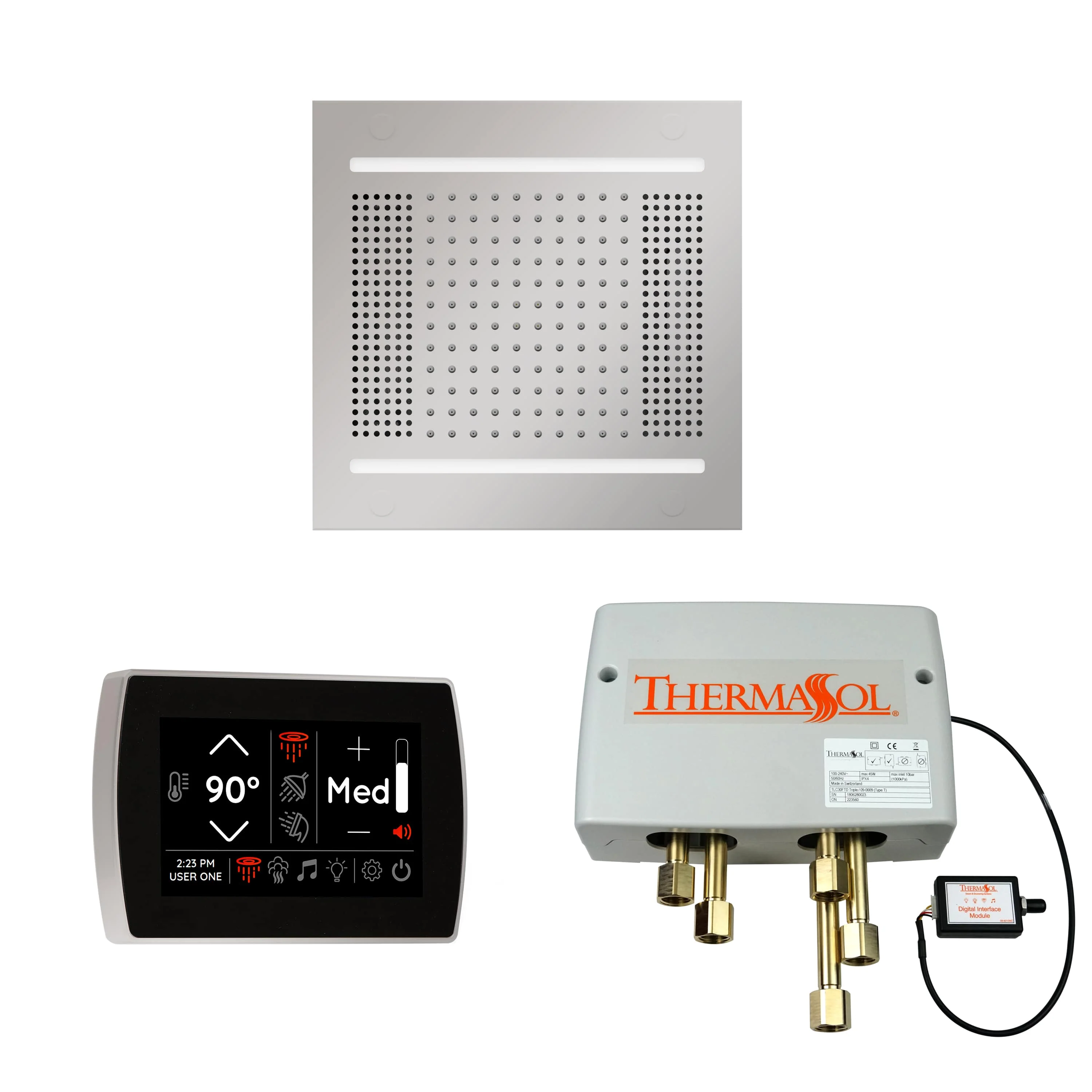 ThermaSol The Wellness Hydrovive14 Shower Package with SignaTouch Square - Image 15