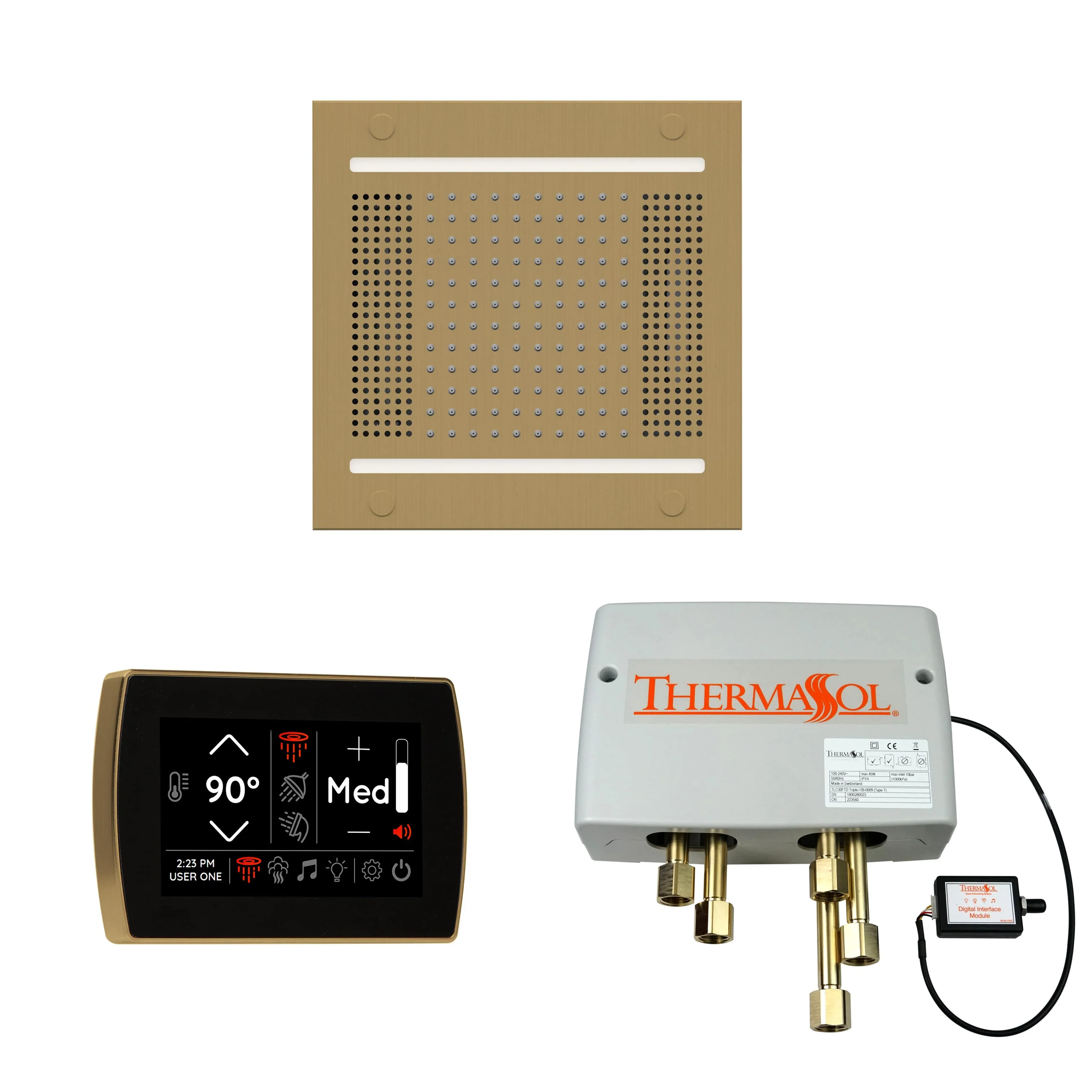 ThermaSol The Wellness Hydrovive14 Shower Package with SignaTouch Square - Image 2