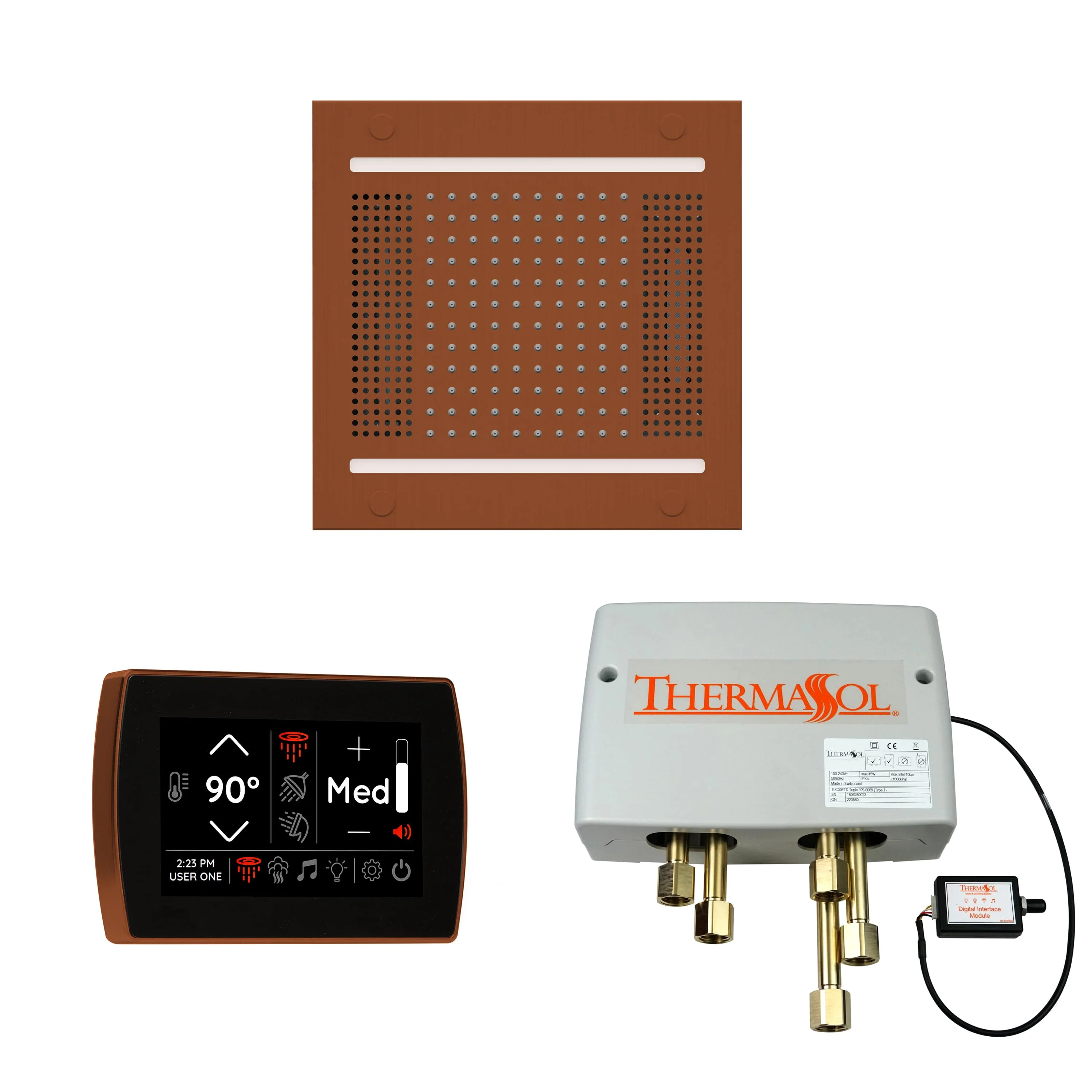 ThermaSol The Wellness Hydrovive14 Shower Package with SignaTouch Square - Image 5