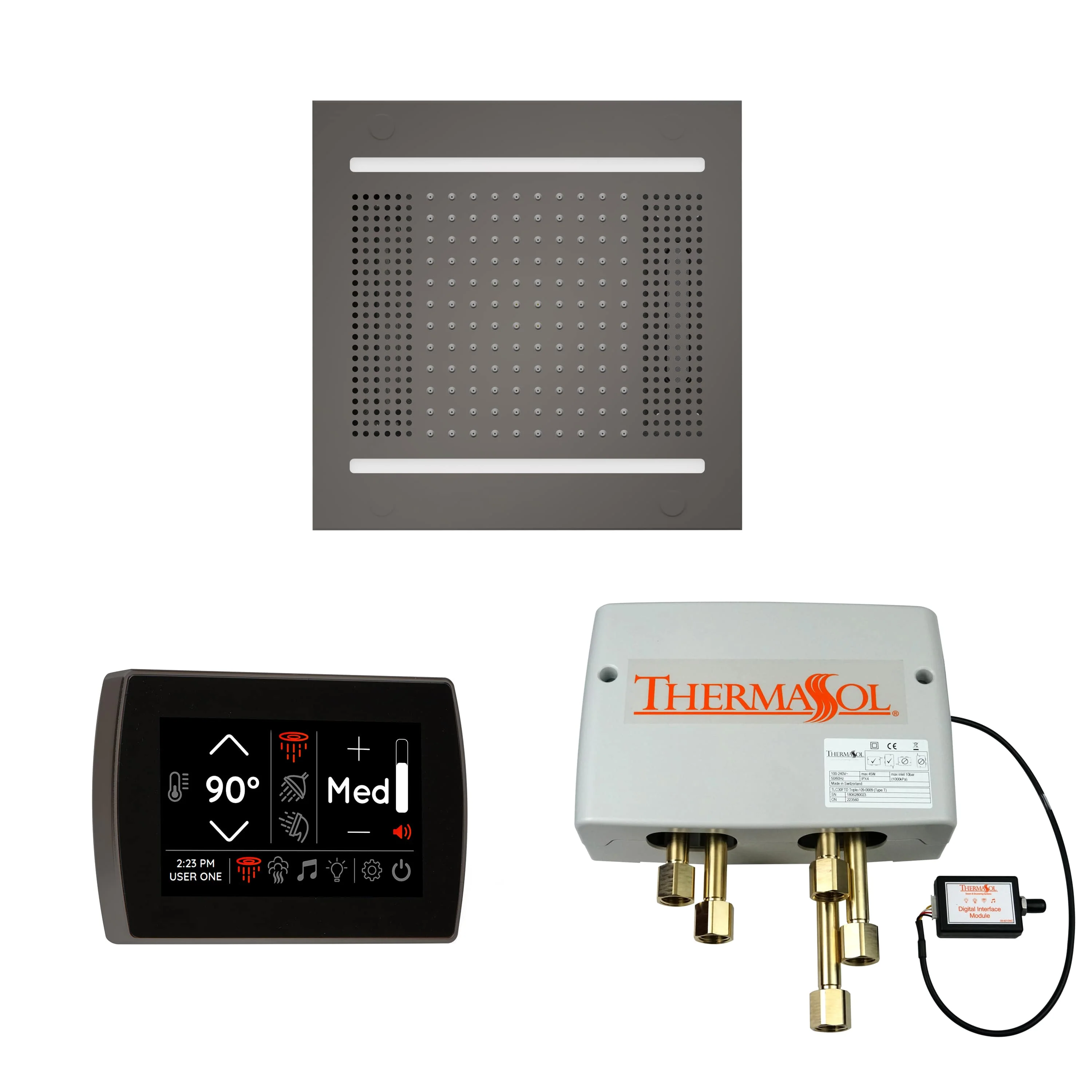 ThermaSol The Wellness Hydrovive14 Shower Package with SignaTouch Square - Image 7