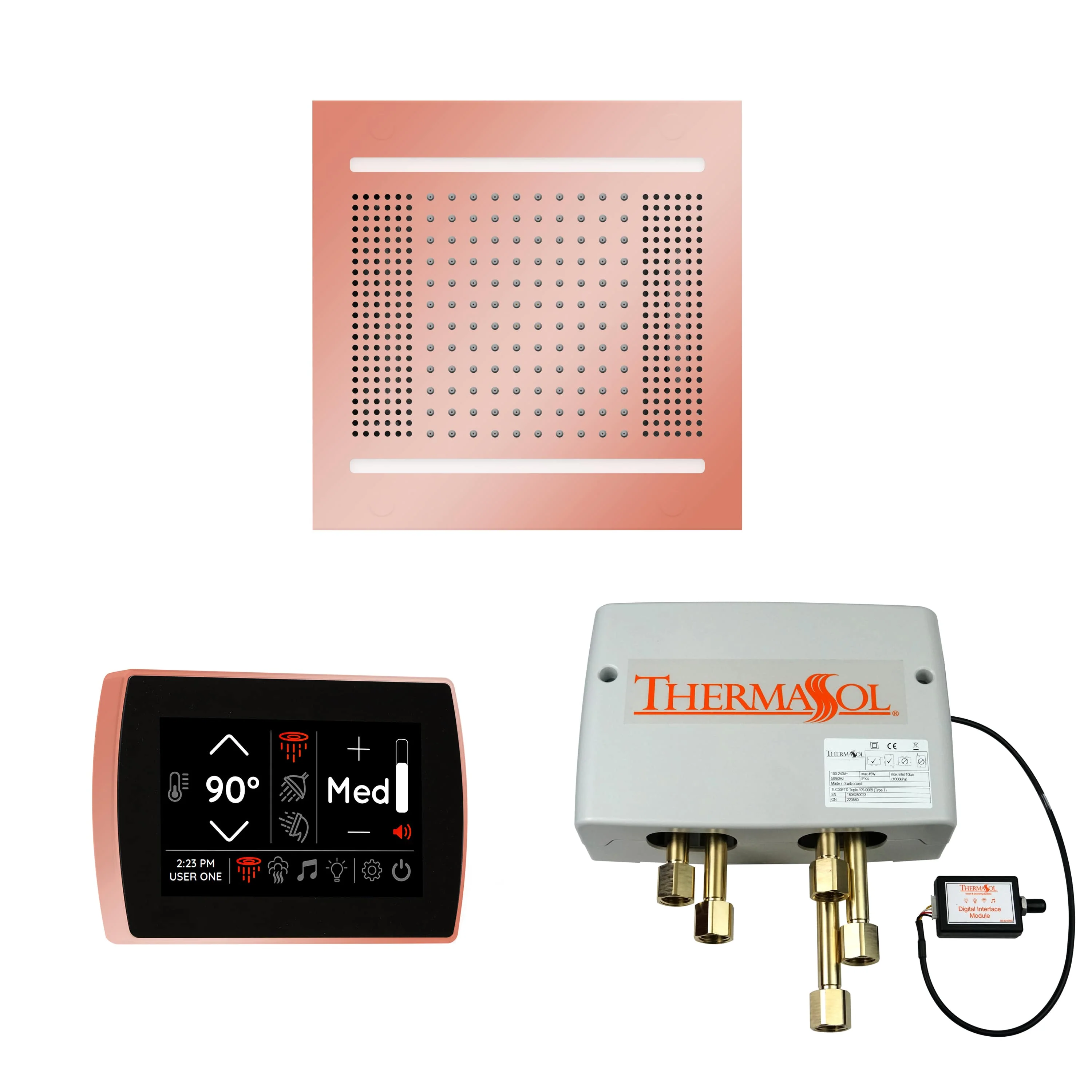 ThermaSol The Wellness Hydrovive14 Shower Package with SignaTouch Square - Image 8
