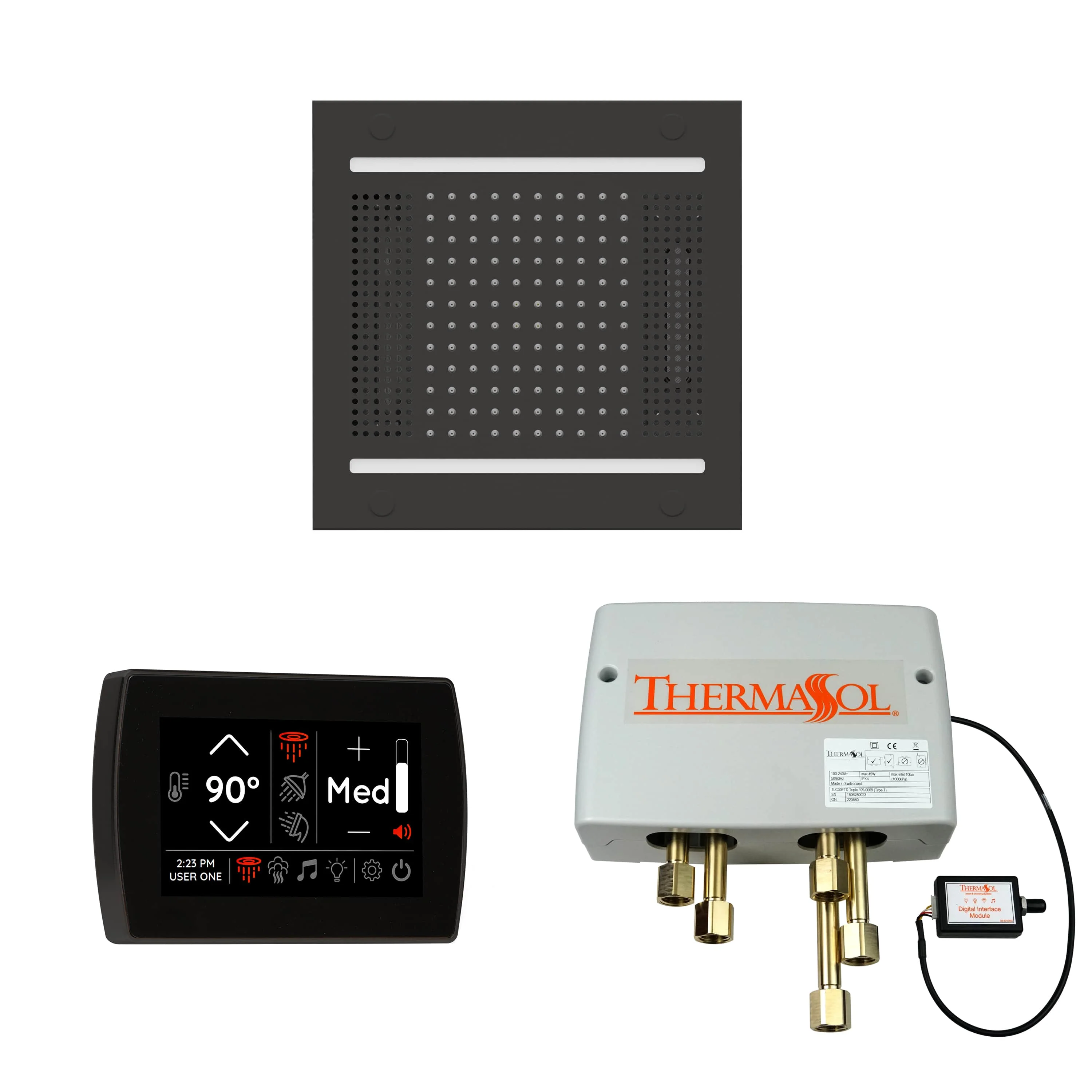 ThermaSol The Wellness Hydrovive14 Shower Package with SignaTouch Square - Image 9